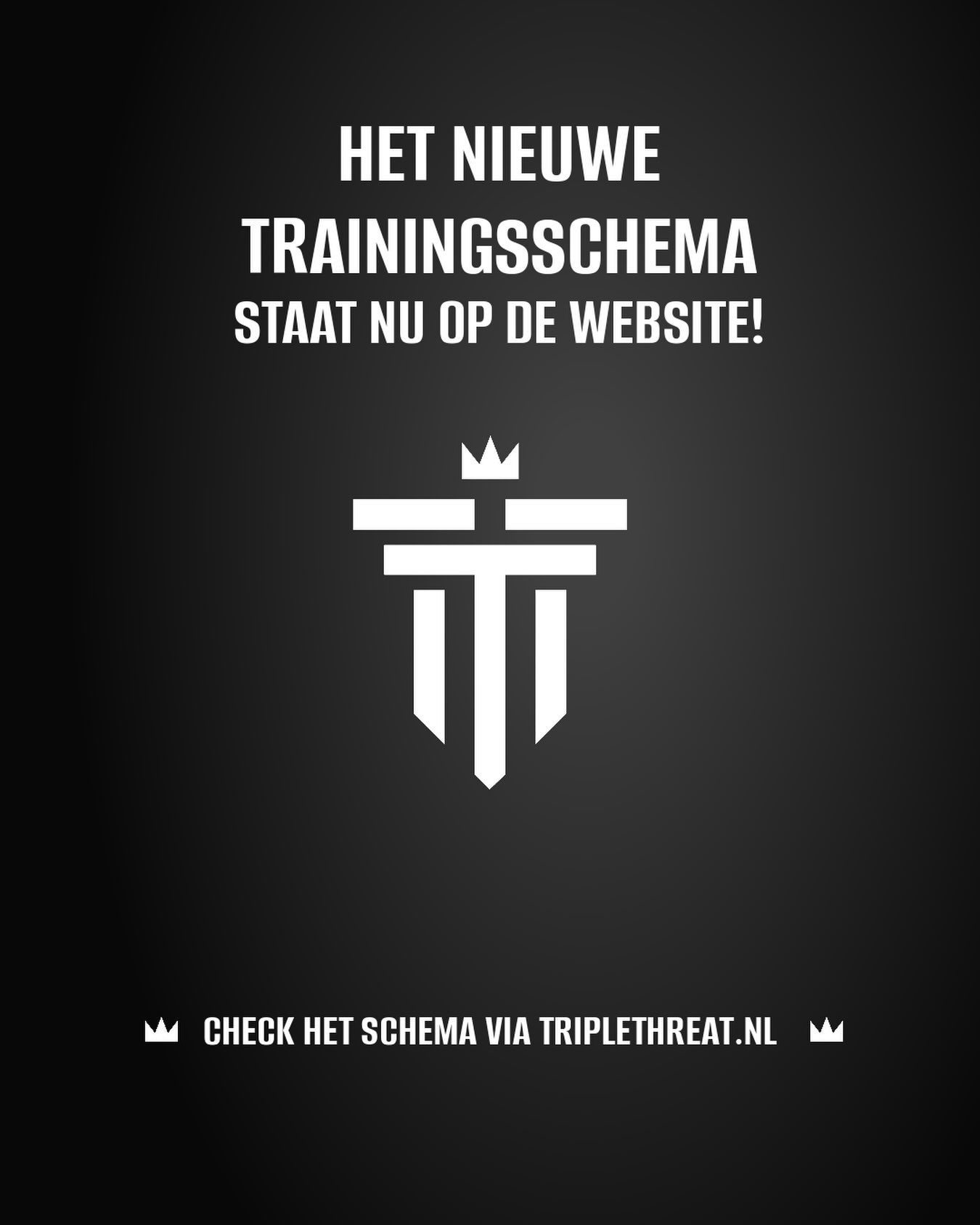 INFO|
Het nieuwe trainingsschema voor het seizoen 2026–2027 staat nu online! 🔥
🌐: triplethreat.nl
#onefamily