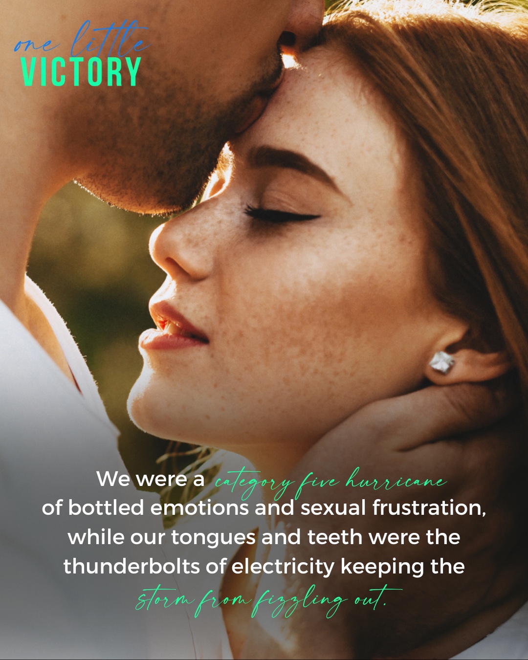 Love like a hurricane.
🍹Read One Little Victory FREE in KindleUnlimited: https://geni.us/onelittlevictory
📚Check out the Southern Charms Series in KindleUnlimited: https://geni.us/southerncharmsseries
“Yes,” I moaned into his mouth, unable to form any other words. But I didn’t need to. That one word said it all. Yes to more kissing. Yes to more touching. Yes to knowing every inch of this man until I knew his body better than my own. Knew the flush of his chest and how to draw out those same moans he made while eating the strawberry cream puff filling from my pastries that day at 𝘚𝘸𝘦𝘦𝘵𝘦𝘳 𝘛𝘩𝘪𝘯𝘨𝘴.
We were a category five hurricane of bottled emotions and sexual frustration, while our tongues and teeth were the thunderbolts of electricity keeping the storm from fizzling out. There was nothing but his taste on my lips and the feel of his fingers on my skin until the distinct sound of squealing tires broke the moment.
#contemporaryromance #officeromance #southerncharmsseries