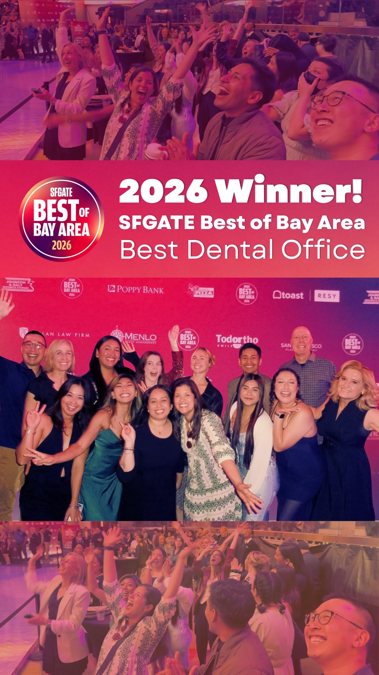 Weāre beyond honored to share that weāve been voted Best Dental Office in the Bay Area for 2026! @sfgate š
This is our second year participating, and we truly couldnāt have done it without the incredible support of our patients and their families. Thank you to everyone who took the time to vote for us. Your trust means the world.
We were especially honored to be the only pediatric dental practice nominated this year. Being nominated was an incredible achievement. Becoming a finalist was even more exciting. Winning is something weāre truly humbled by.
Thank you for allowing us to care for your children and be part of their smiles. We promise to continue providing the compassionate, fun, and exceptional care your family deserves.
Hereās to many more healthy smiles. š
#BestofBayArea2026 #PediatricDentistry #MarinCounty #HealthySmiles #SFGATE