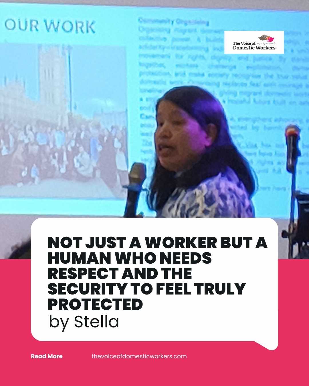 Every domestic worker is more than the work they do, they are individuals who deserve respect, dignity, and the security to live without fear. In her heartfelt blog, Stella shares a powerful reflection on the importance of recognizing the humanity behind domestic work. Her story reminds us that fair treatment, protection, and compassion are not privileges, but fundamental rights that every worker deserves. When we choose to see the person behind the profession, we help create a world built on respect, equality, and care.
Take a moment to read Stella’s inspiring story and stand with those calling for dignity and protection for all domestic workers: https://www.rfr.bz/if3204adf
#VODW #DignityAndRespect #DomesticWorkers #WorkersRights #HumanityFirst #ProtectionForAll #VoicesThatMatter