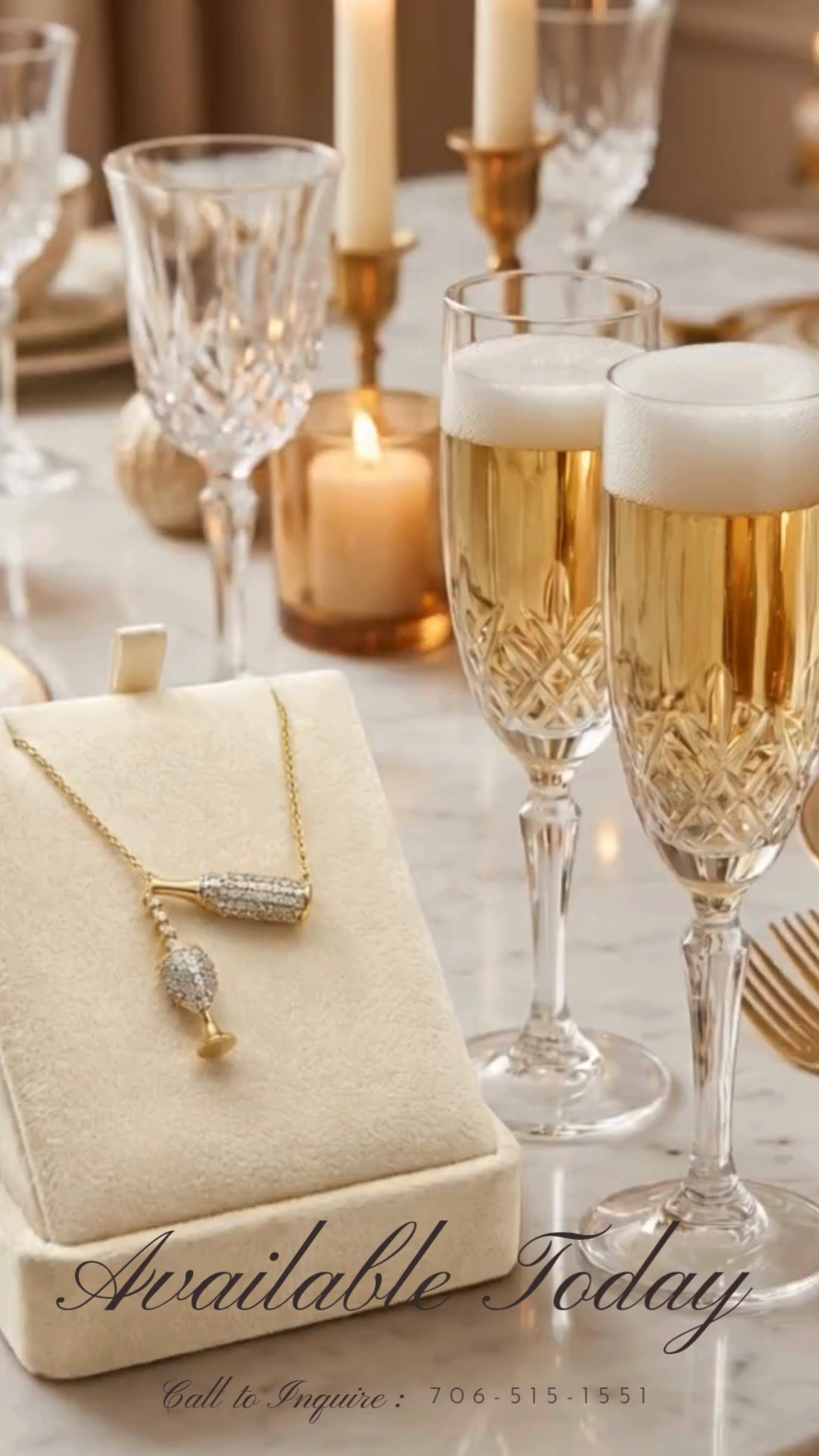 Pick of the day!
Available for purchase today
🥂✨ Pouring sparkle, serving looks!
Our 14k yellow gold diamond bottle & glass necklace is the ultimate conversation starter for every celebration.
A diamond dusted champagne bottle dramatically pours .61ctw of fire into a pavé wine glass, because the best toasts never end.
Ready to host, gift, or simply shine? This playful yet luxurious piece was made for wine lovers, dinner party queens, and anyone who knows the secret to unforgettable nights.
Tag your favorite host or wine bestie who needs this in their collection 💎
https://northgeorgiadiamond.com/
#Northgeorgiadiamond #goldnecklace #FineJewelry #diamondnecklace