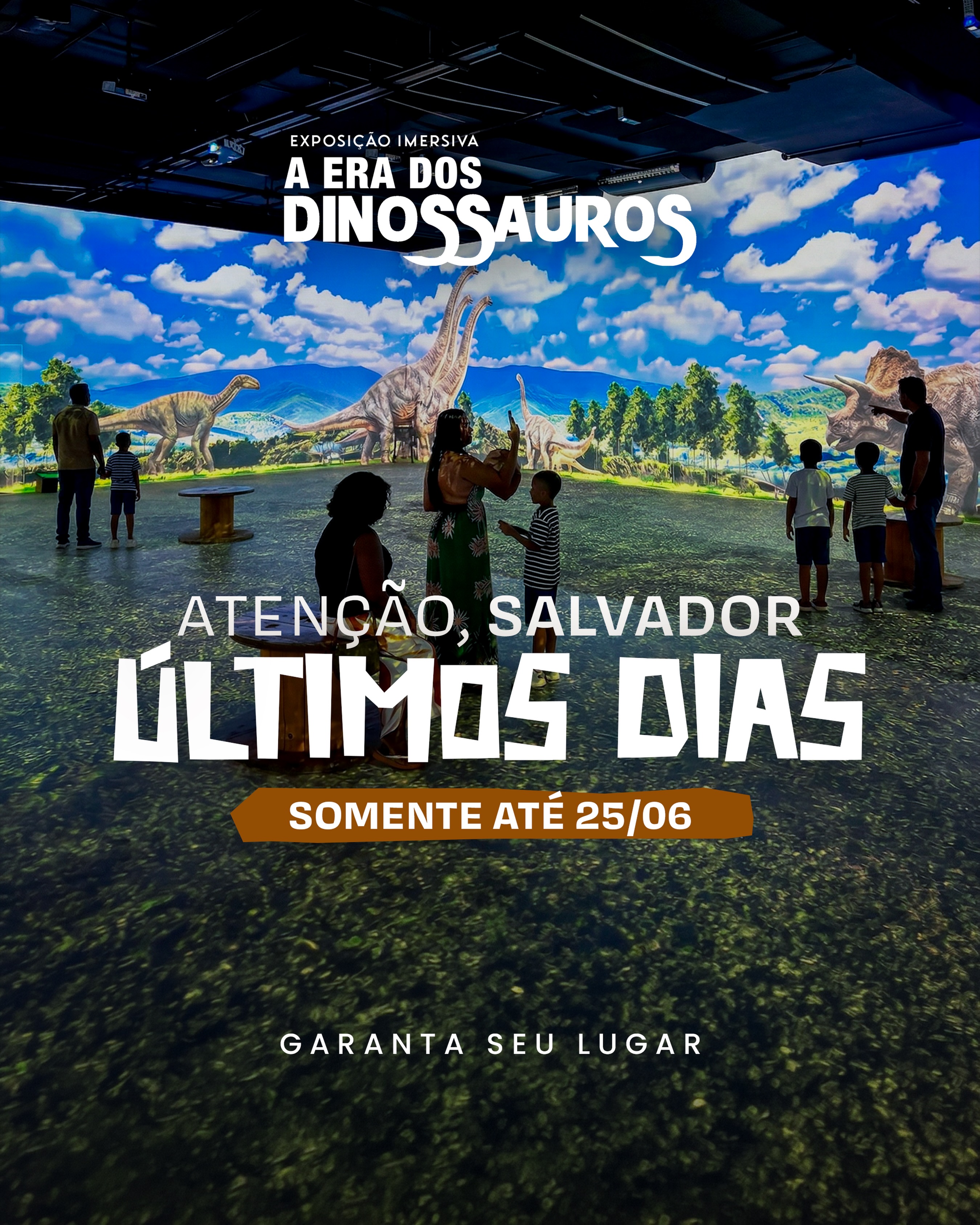 Última chance, Salvador!
Chegou a hora de se despedir de A Era dos Dinossauros 🥲🦕
Garganta seu ingresso e aproveite 🎟️