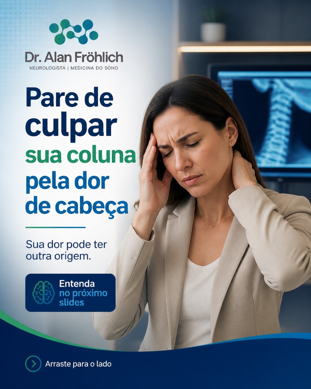 Você já fez fisio, massagem e trocou o travesseiro, mas a dor de cabeça não vai embora? 🤕
É frustrante tratar o pescoço por meses e não ver resultado. A verdade é que a enxaqueca costuma tensionar a nuca, fazendo você acreditar que o problema é apenas na coluna.
O segredo do alívio real está em tratar a causa neurológica, e não apenas o "desgaste" que apareceu no seu exame de imagem.
Você também achava que toda dor no pescoço significava problema na coluna?
👇 Comente se você vive esse dilema!
#enxaqueca #dordecabeca #neurologia #colunacervical #saude #qualidadedevida #bemestar #neurologista