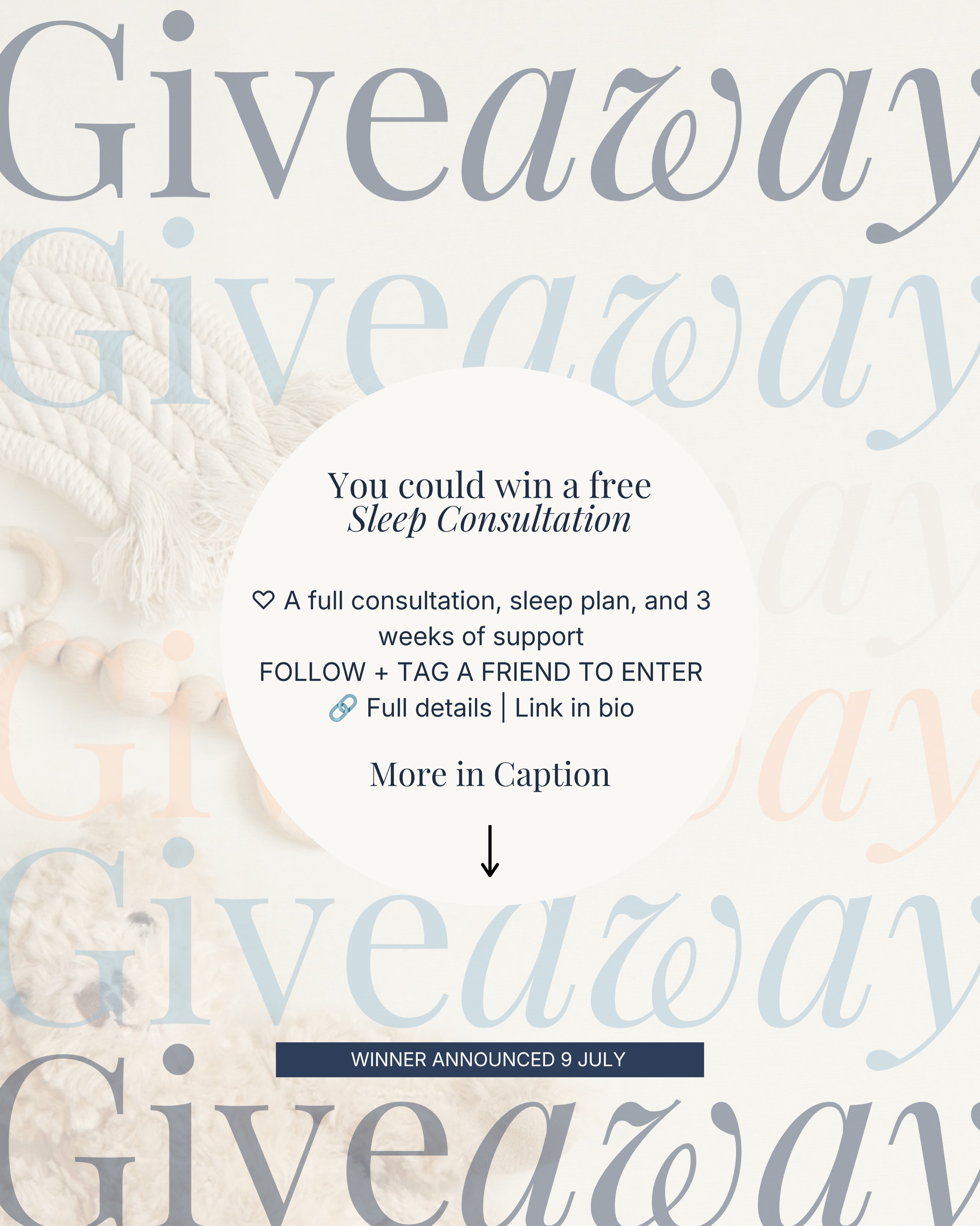 🎁 Win a Free Sleep Consultation + Personalized Sleep Plan!
Whether it’s your own little one keeping you up at night, or a friend who’s expecting and could use the ultimate baby shower gift, this one’s for you.
To enter:
1. Follow @jointhesleeptrain
2. Tag a friend in the comments
3. You will receive a short entry form takes 30 seconds!
Feel free to share this post too, the more it travels, the better your odds. 🌟
Winner announced Thursday, July 9. You can keep the prize for yourself, or gift it to someone who needs it most.
Follow here for how to enter:
https://www.instagram.com/jointhesleeptrain?igsh=MWNoNWl4ZW9qbXFrMg%3D%3D&utm_source=qr