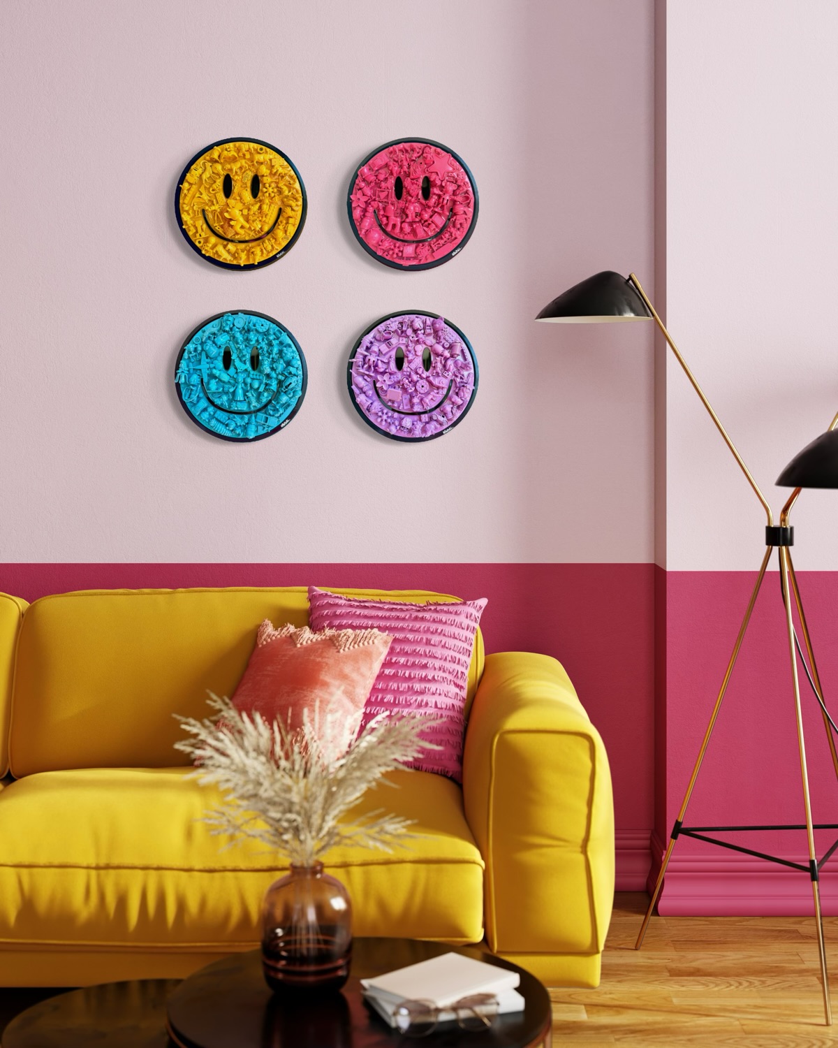 Yes art can be playful, decorative and also bring up emotion.
My signature Dopamine Rush in small editions launched last month, with colours inspired by childhood treats.
33cm bundles of joy made with preloved toys, with sole purpose to bring a smile to your home and to your face through happy childhood memories.
There are many ways to play with them, I had to stop myself on @smartistapp 😝 how would you style them?
Which one is your favourite?