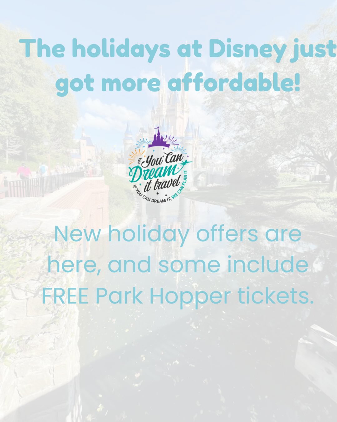 Disney just released several new holiday offers, and there are savings for more families than ever.
Depending on your travel dates, you may qualify for:
• Up to 25% off Disney Resort hotels
• A free Park Hopper add-on for eligible Disney+ Perks members
• Florida Resident discounts
• Annual Passholder savings
The best promotion depends on your travel dates and whether you qualify for one of the special offers. That’s where I come in. I’ll compare every available discount and make sure you’re getting the best value for your vacation.
Comment HOLIDAY and I’ll help you see which offer works best for your family.