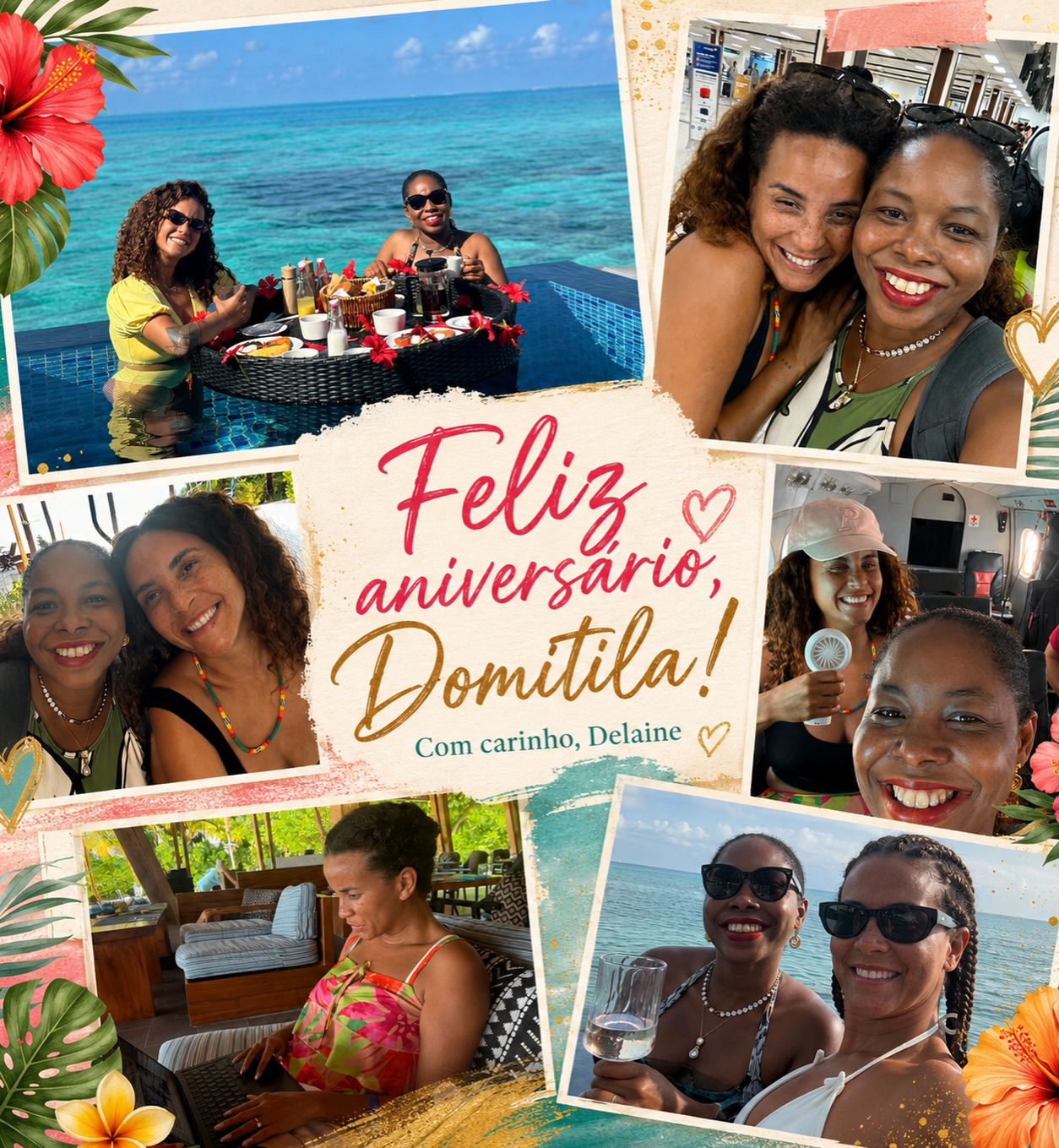 Feliz aniversário, minha irmã de coração! ❤️
Hoje celebramos a vida de uma mulher verdadeiramente extraordinária.
Domi, foi um presente viver dias tão especiais ao seu lado nas Maldivas. Muito mais do que uma viagem inesquecível, aquele tempo reforçou ainda mais a certeza de que Deus me deu uma amiga para a vida inteira.
Você nos representa de uma forma muito bonita. Como mulher negra, forte e batalhadora, construiu uma carreira internacional admirável como Miss Germany 2022, modelo, professora, palestrante e ativista, inspirando pessoas por onde passa. Sua luz, sua generosidade e sua coragem fazem de você alguém muito especial. É por isso que você é tão querida não apenas por mim, mas também pela minha família, pelo meu marido, pela minha filha, pela minha mãe, pelos meus irmãos e por toda a equipe do meu escritório. Todos temos um carinho e uma admiração enormes por você.
Que Deus continue abençoando sua vida com muita saúde, paz, proteção e felicidade. Que este novo ciclo seja repleto de amor, conquistas e momentos inesquecíveis, porque você merece tudo de melhor.
Feliz aniversário! Te amo, tenho muito orgulho de você e sou muito grata por ter você como minha irmã 😍