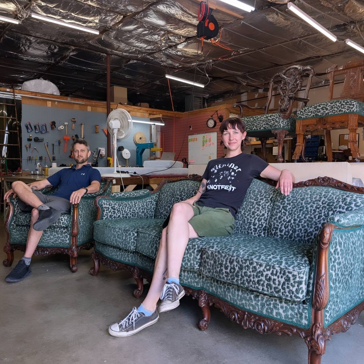 This project was such a unique hybrid between residential and commercial work. The challenge: take antique frames and make them suitable for commercial use, but keep it looking classic. Mission accomplished! Headed home to Kentucky soon.
Always such a pleasure to work with @euroclassicsantiques
#customfurniture #commercialupholstery #columbus