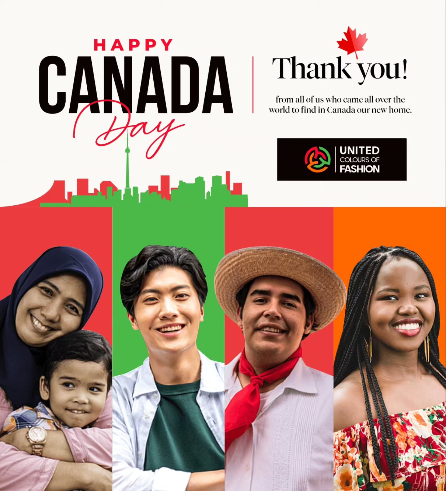 Happy Birthday Canada! 🎉
Today, we celebrate a nation whose strength is rooted in embracing diverse cultures, experiences, and perspectives, creating a place where everyone can belong together.
At UCOF, we are committed to building stronger, more inclusive communities where everyone feels seen, valued, and empowered.
To this nation of many colours, cultures, and stories—thank you for reminding us that our differences make us stronger.
Happy Canada Day! 🇨🇦
Strong and Free.
In case you missed it, explore our latest blog via the link below:
https://www.ucof-fashion.org/post/june-highlights-celebrating-excellence-culture-diversity-and-belonging
#UCOF #canadaday2026🇨🇦
#strongandfree🇨🇦
#thankyoucanada🇨🇦