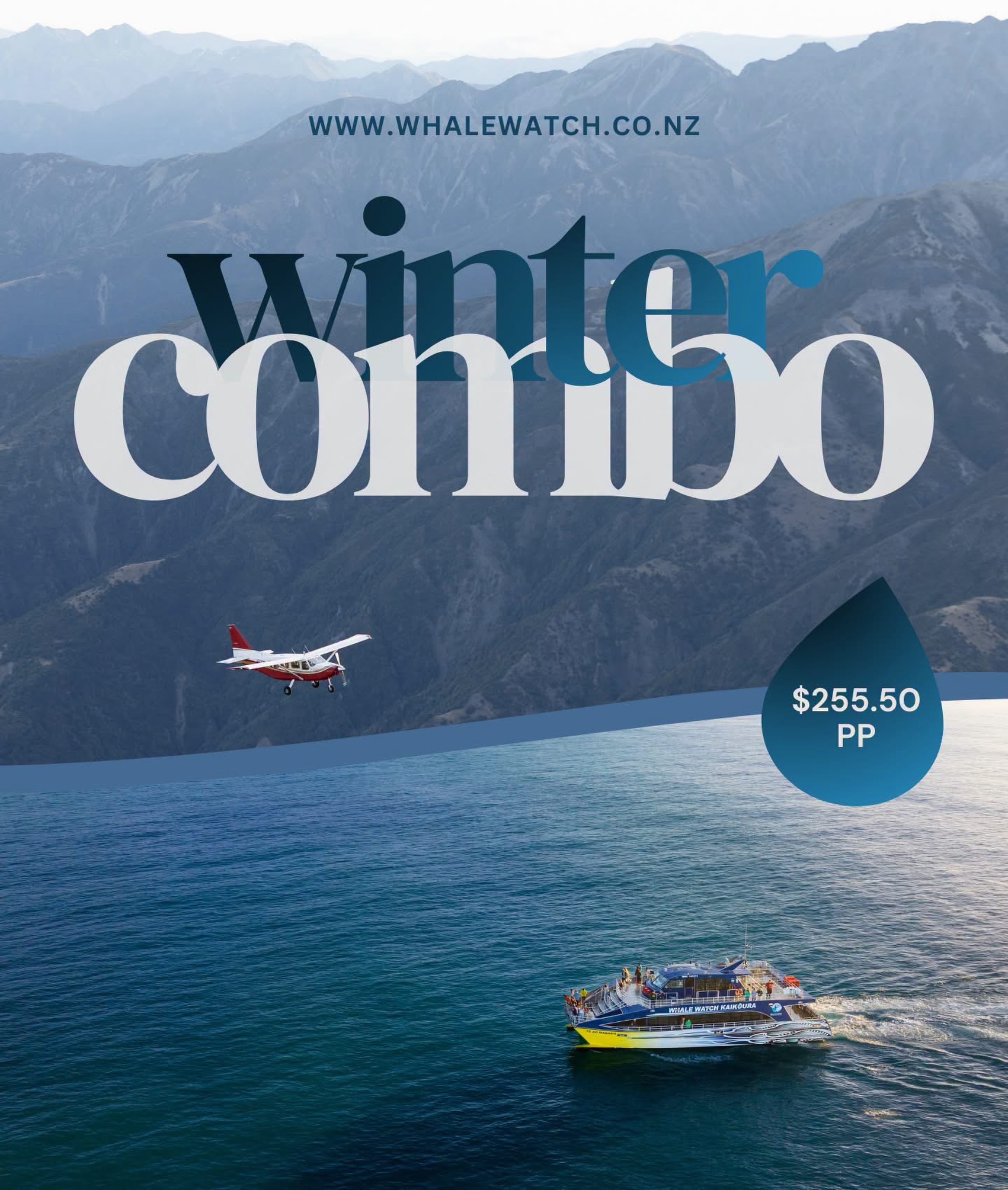 Winter is one of the best times to experience the magic of Kaikōura ❄️🐋
Come and make the most of your visit with an unforgettable whale watching tour with @whalewatchkaikoura, then take to the skies with us for a breathtaking scenic flight over the snow capped Kaikōura Ranges. ✈️🏔️
Book Now 👉🏽 https://whalewatch.co.nz/vouchers-promotions/ultimate-winter-package-3/
Or Link in Bio 🙌🏽