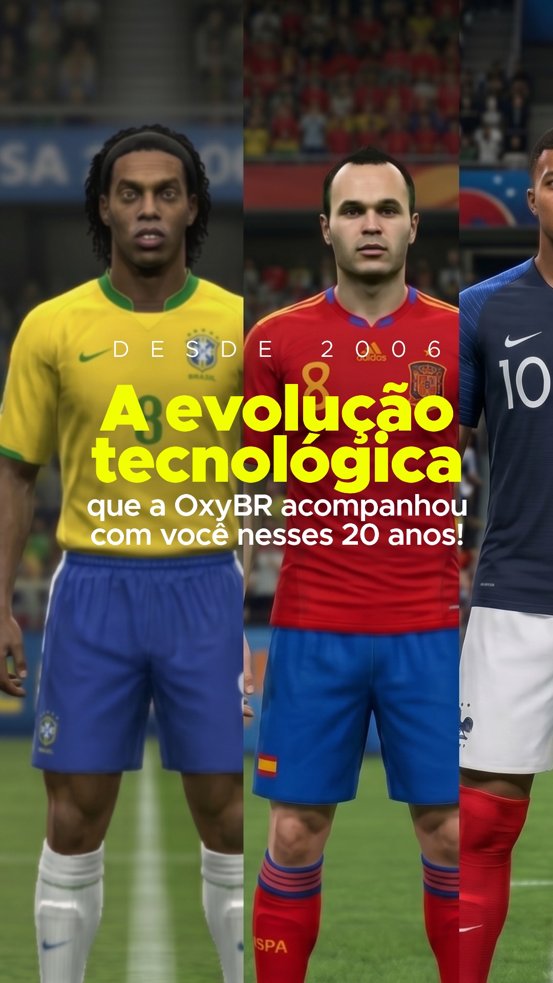 Em 20 anos, muita coisa mudou.
A tecnologia evoluiu, os computadores ficaram mais rápidos, os jogos mais imersivos e até a forma de acompanhar uma Copa do Mundo se transformou.
Ao longo dessa jornada, a OxyBR também evoluiu. Investimos em inovação, ampliamos nosso portfólio e seguimos oferecendo soluções em hardware para atender às demandas de um mercado que não para de crescer.
Em 2026, celebramos 20 anos de história acompanhando essa evolução e fazendo parte dela.
Que venham os próximos capítulos, dentro e fora de campo. ⚽💻
Fale com nossos representantes pelo link da Bio.
Conheça nossos produtos:
💻 www.oxybr.com
◾ Lembrando que não possuímos venda direta ao consumidor.
#Tecnologia #Hardware #CopaDoMundo #Inovação #OxyBR