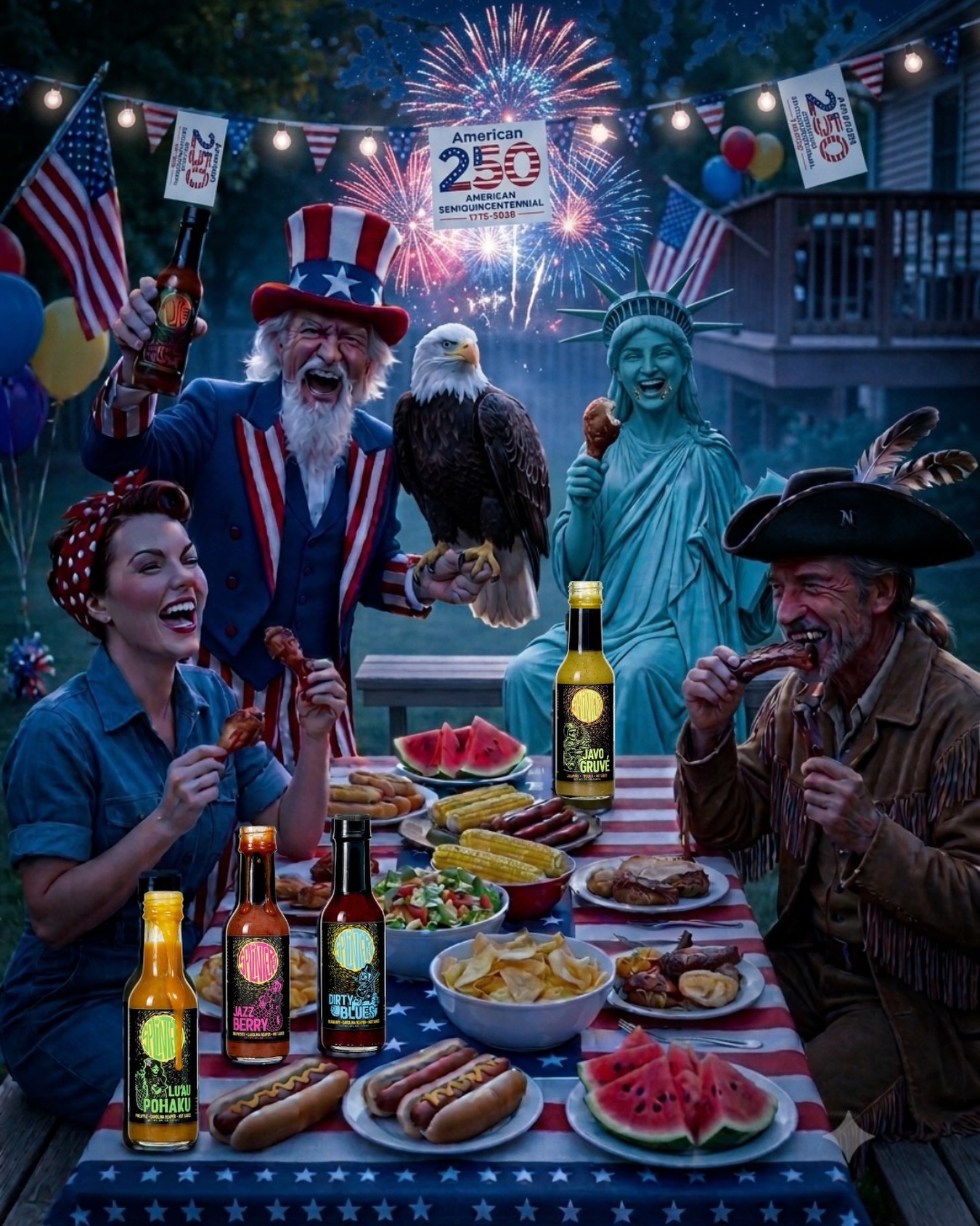 Happy 250th @usa !
#250 #250thanniversary
#fourthofjulyweekend🇺🇸 #fourth #hotsauce