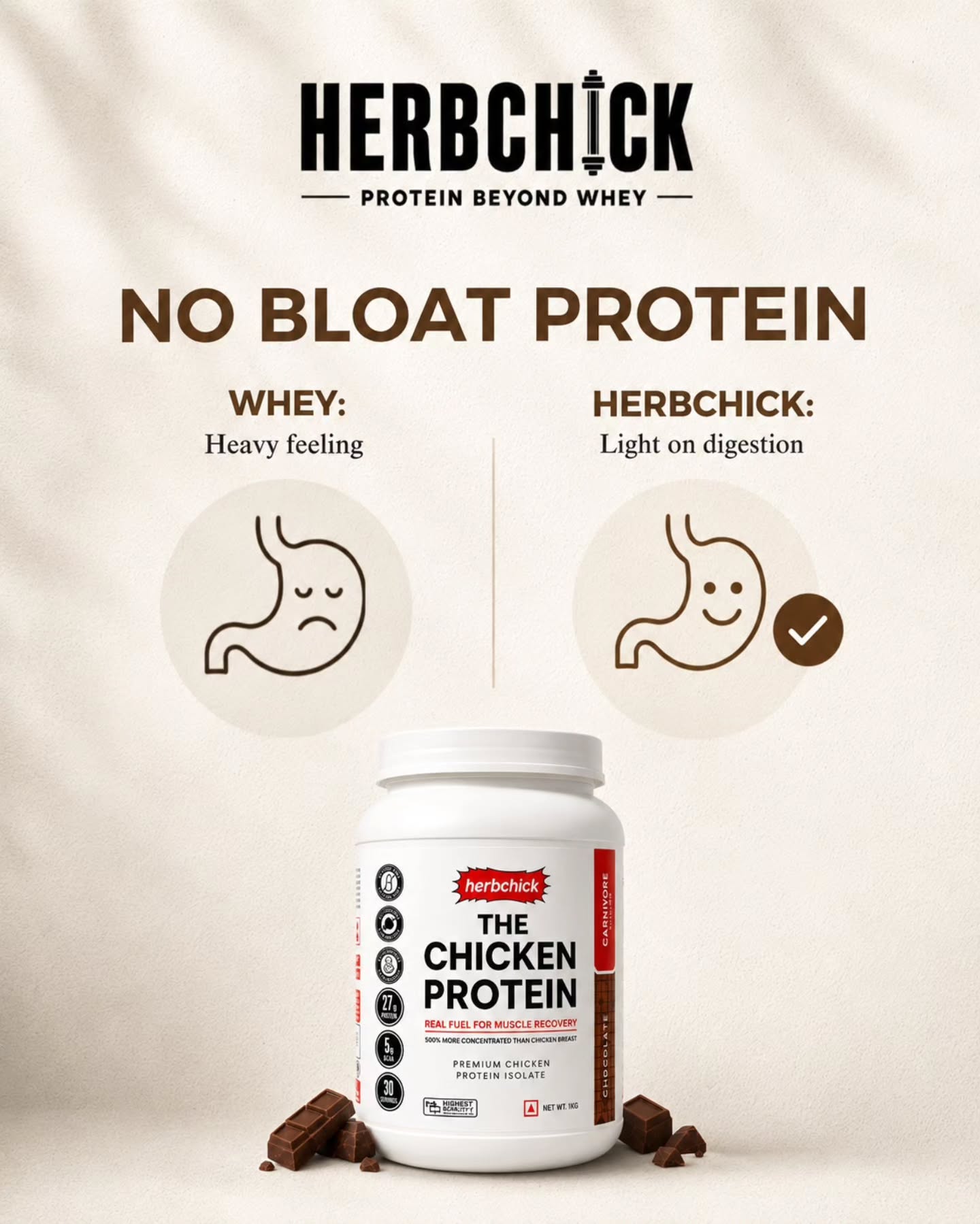 Fuel your recovery without the heavy feeling.
Herbchick gives you high protein support that is gentle on digestion.
#herbchick #nobloatingprotein #proteinpowder #fitness #27gprotein
