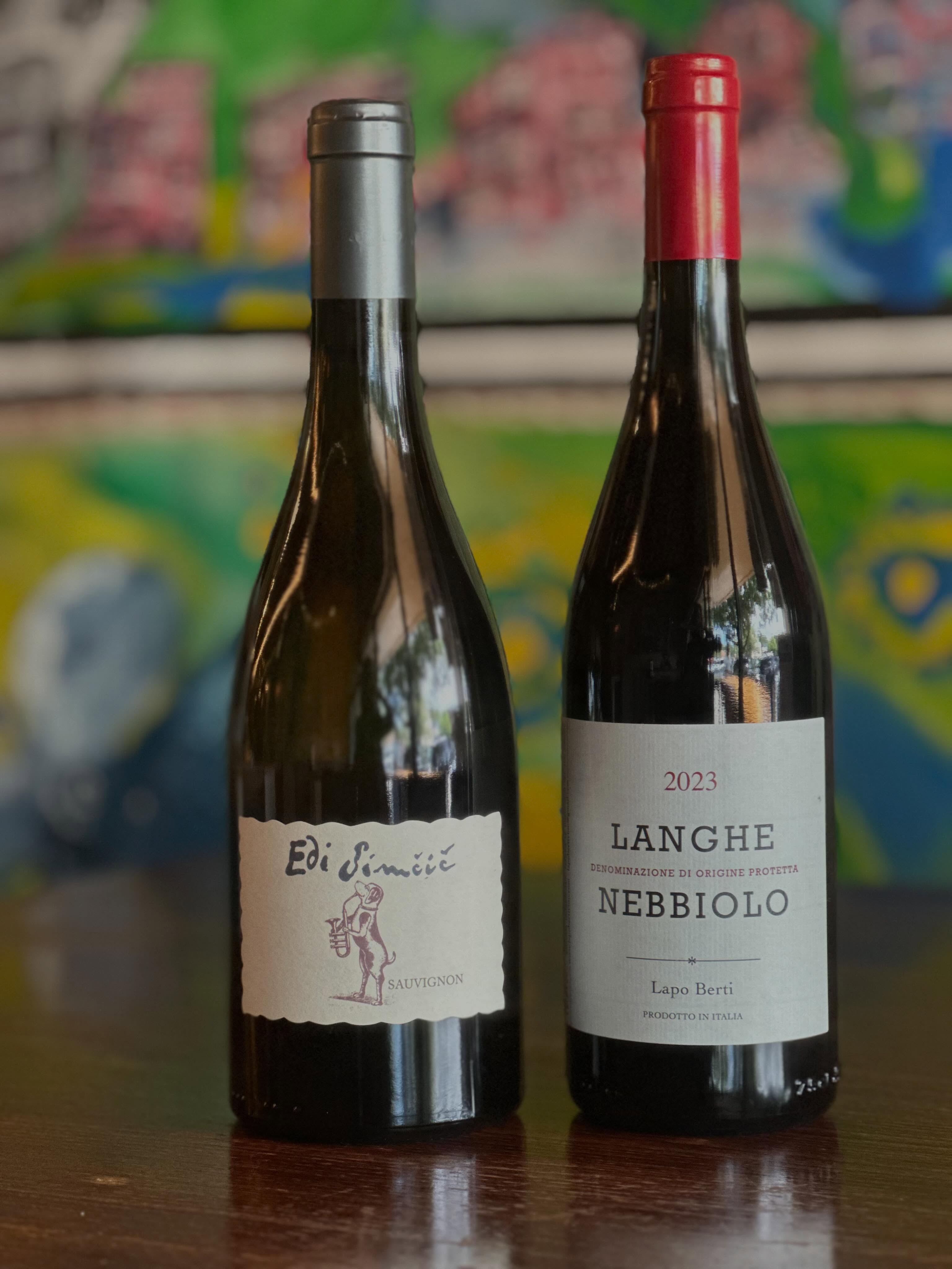 These two stunners jumped out at Kellie at a Benevenusa tasting. We are excited to share that both are now on the wine list and available by the bottle while supplies last.
The Edi Simčič Sauvignon @weinimport_edisimcic, sourced from their estate vineyards in Slovenia’s Brda Hills, is precise, layered, and unexpected. The opoka soils lend an incredible mineral thread that carries through notes of red grapefruit, green herbs, and a beautiful saline edge.
Her first experience with Lapo Berti’s Nebbiolo @lapoberti.wines will certainly not be the last. Huge thanks to @bobbystuckeyms for introducing us to this stellar producer. His global experience brings elegance and refinement to this declassified La Morra expression.
Come enjoy a bottle, share it with friends, and appreciate the time travel that wine can be. A reminder that we can taste the world from our small corner of it here at Stems & Skins.