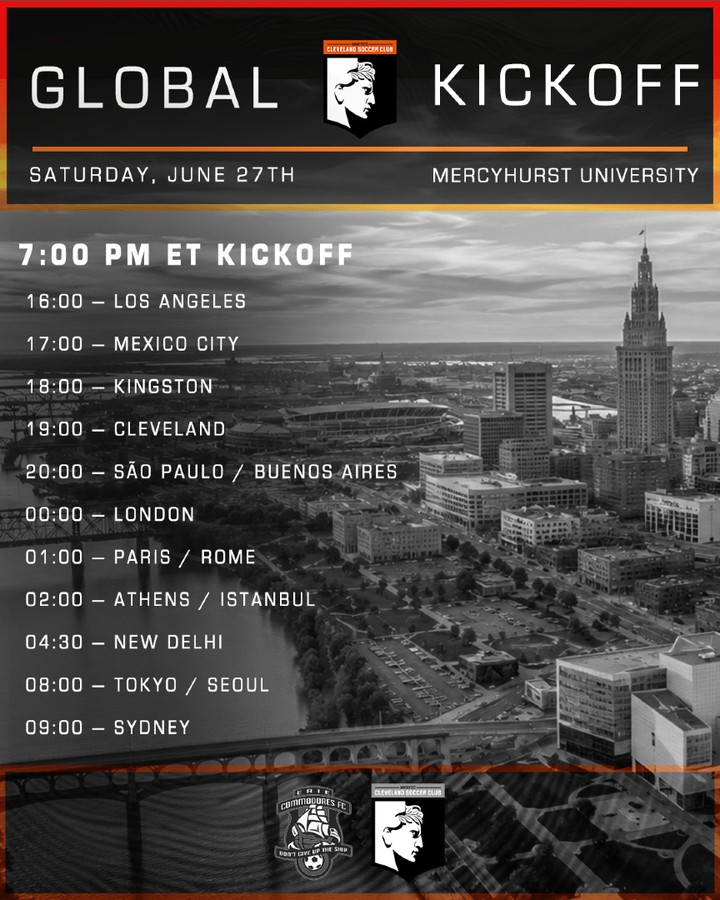 Global kickoff roll call 🌍
Where are you watching from tonight?
We close out the regular season at 7 PM ET against Erie Commodores FC.
📺 Watch Live: https://www.youtube.com/watch?v=3MWk7ny4IjI
#WeAreCLE