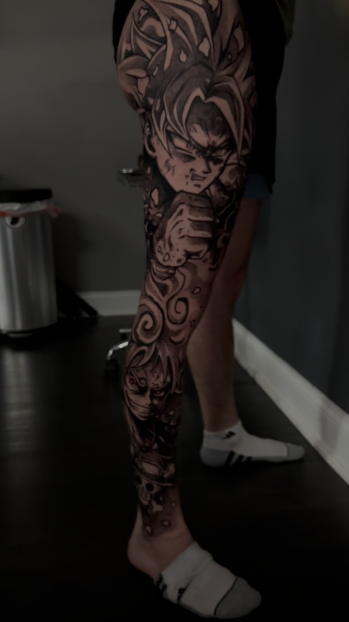 Two back-to-back sessions. Outer leg completed. ⚔️🔥 Goku × Nika.