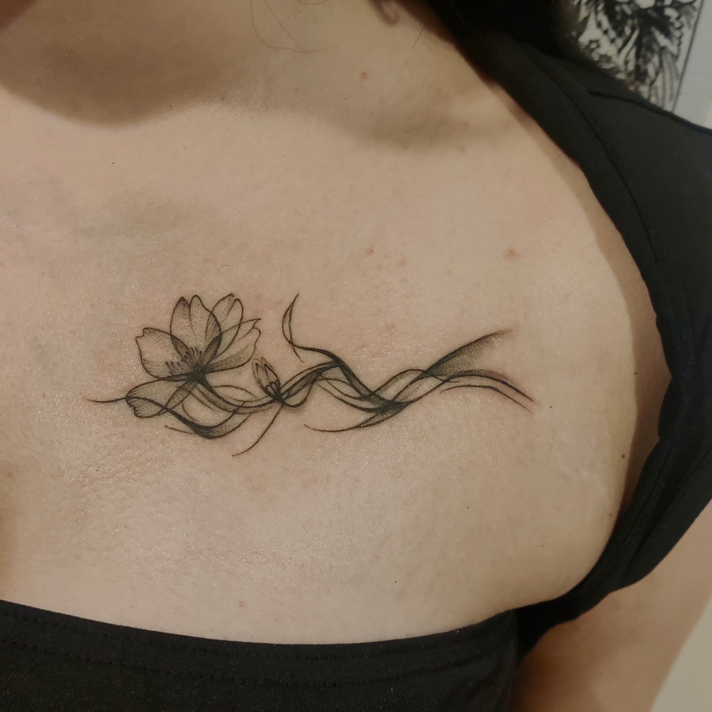 #flowertattoo #abstract #blackandgrey