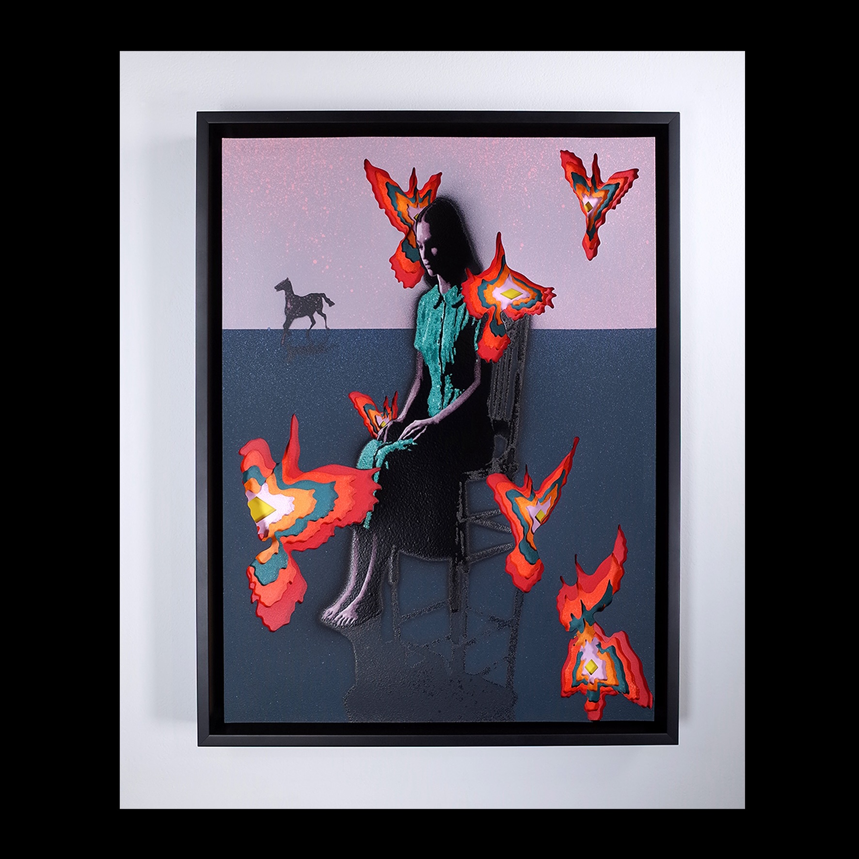 In Search of the Absolute (2026) by Eelus. This is a stunning new painting and paper-cut by the artist.
The work is part of our newly opened ‘Some…Err Show’ here at the gallery, a show full to the brim of vivid work for this summer season.
-
“Emerged from time spent between sleep and waking, where our deeper layers take shape and reveal their colours”
-
In Search of the Absolute (2026) is a captivating piece. A beautifully composed work and constructed piece, it is available to purchase from the our website. Worldwide shipping is available. DM or email us for more information or to chat further about this artist’s work.
We happy to introduce Eelus into the gallery. Check him out @eelusart
#eelus #art #whistleblowergallery