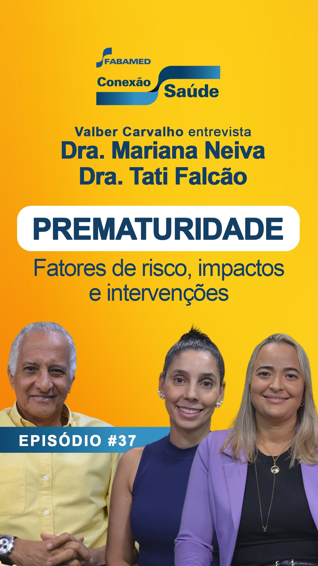 Este é um trecho do episódio #37 do podcast da Fabamed, onde Valber recebe a Dra. Mariana Neiva, neuropediatra, e a fisioterapeuta Tati Falcão, especialista em terapia intensiva neonatal. Juntas, elas trazem uma visão profunda sobre os desafios e os cuidados essenciais com bebês que nascem antes do tempo.
📌 Assista e entenda sobre:
- Repercussões da prematuridade no desenvolvimento do bebê
- Fatores de risco durante a gestação
- Intervenções Precisas
- Método Canguru
Episódio completo disponível no YouTube.
Inscreva-se no canal e acompanhe novos episódios toda semana.
#Prematuridade #SaúdeNeonatal #MetodoCanguru #Neuropediatria FisioterapiaNeonatal GestaçãoDeRisco CuidadoInfantil Fabamed ConexãoSaúde UTINeonatal
