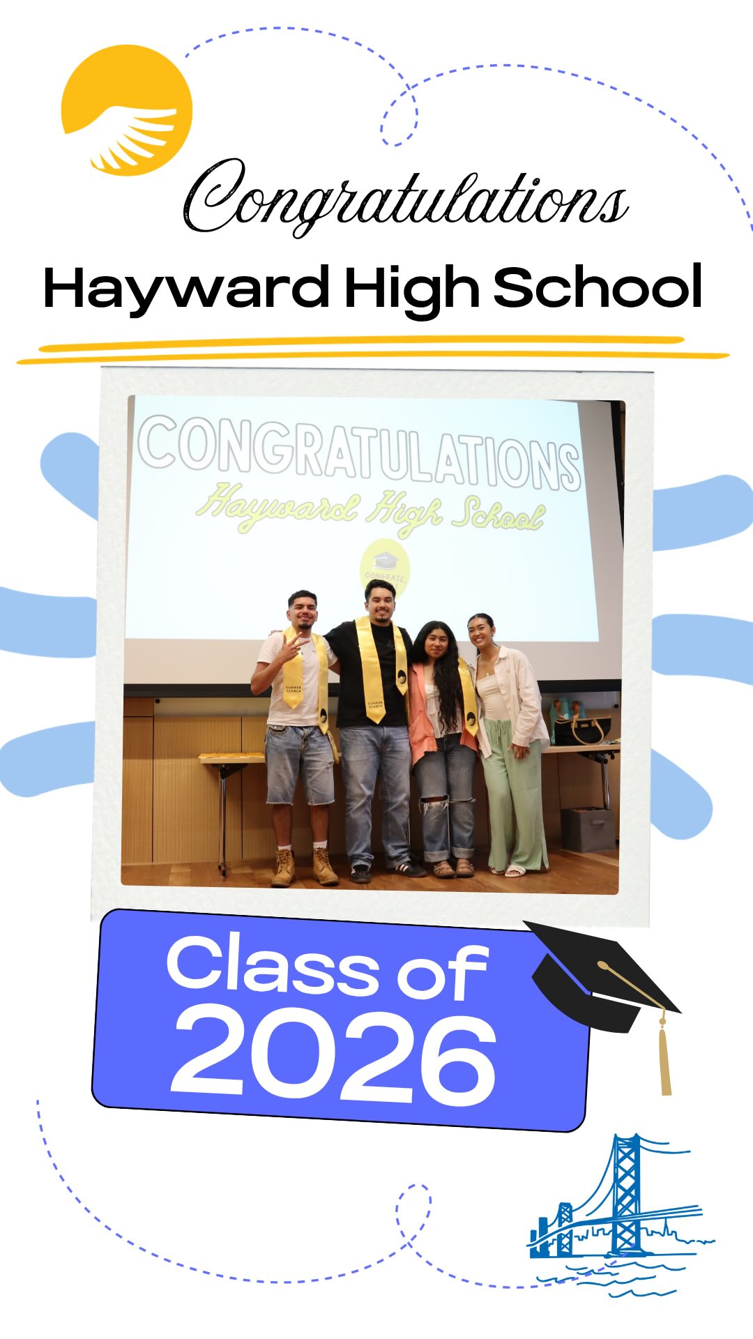 🎓 Congratulations to our Summer Searchers from Hayward High School!
We love hearing about your favorite Summer Search memory. Where has the time gone? 🥹
We can’t wait to hear about your new experiences✨
#SummerSearch #StudentSpotlight #ClassOf2026 #MentorshipMatters #FirstGenSuccess