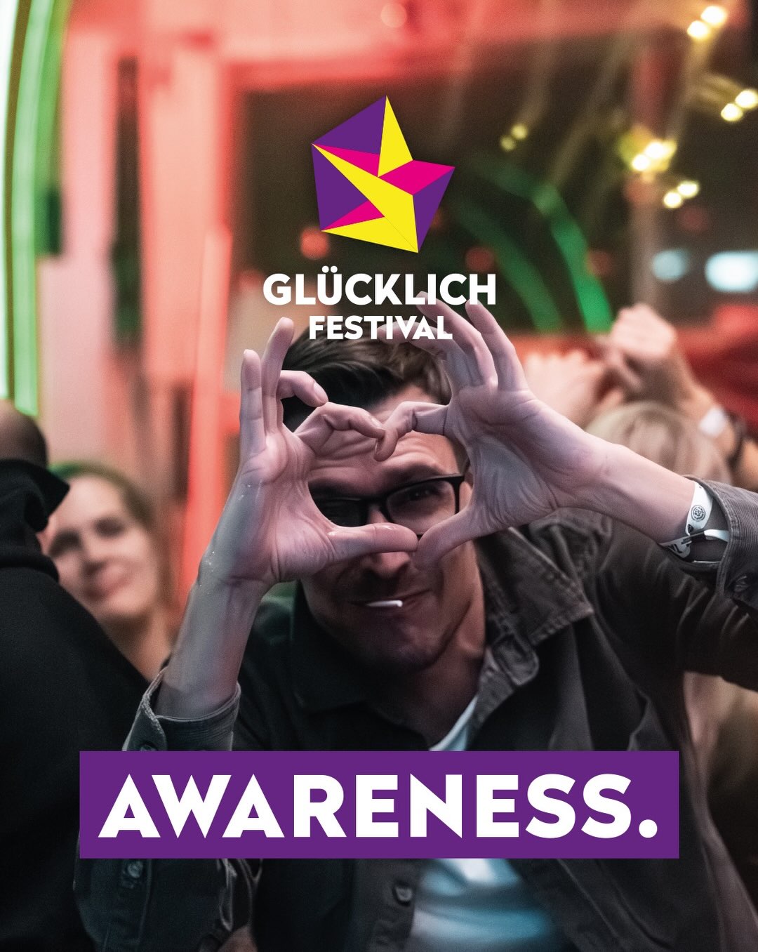 Glücklich bedeutet für uns mehr als gute Musik und unvergessliche Momente.
Wir möchten, dass sich alle Besucherinnen und Besucher auf unserem Festival wohl und sicher fühlen. Deshalb stehen Respekt, Konsens und Rücksicht bei uns an erster Stelle.
Solltest du dich während des Festivals unwohl fühlen oder Hilfe benötigen, sprich unser Event-Team, das Barpersonal oder den Sicherheitsdienst an. Mit dem Codewort «Ist Luisa hier?» signalisierst du diskret, dass du Unterstützung brauchst.
Du bist nicht allein. 💜💛🩷
#GluecklichFestival #SafeSpace #IstLuisaHier #Respect #Awareness