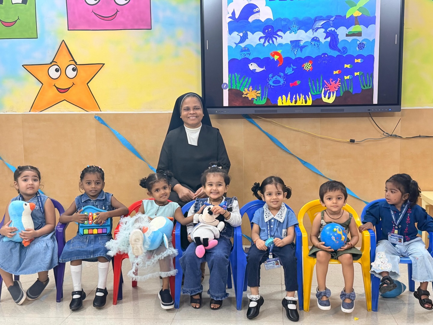 Blue day celebration
Finger painting and coloring competition.