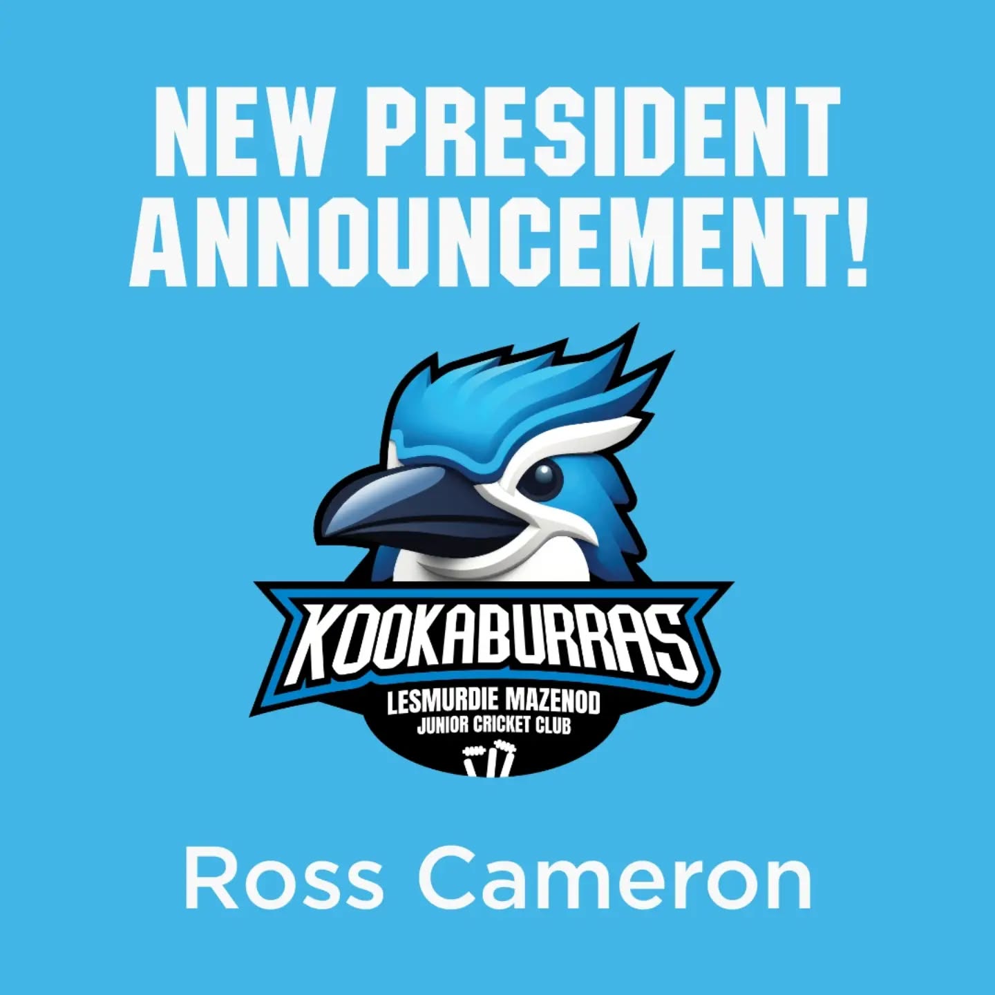 Following our Annual General Meeting (AGM), we are delighted to announce the appointment of Ross Cameron as our new President for the 2026/27 season 🎉
Ross is already a familiar face around the club as one of our dedicated coaches, he brings a wealth of experience to the role, along with a strong understanding of club governance and valuable knowledge gained through his work in local government.
We would also like to sincerely thank our outgoing President, Mark Bowler, for his outstanding leadership, dedication, and service to the club. During his tenure as president Mark successfully rebranded our club and grew participation. We are delighted that Mark will continue to be involved with the club as a coach and general committee member.
We are pleased to confirm the following executive team members:
🏏 Gareth Lill - Secretary
🏏 Stuart Drake - Treasurer
🏏 Karen McCann - Registrar
We are looking forward to a successful 2026/27 season!
#Cricket #CommunityCricket #battingforthehills #kookaburras #lmjcc