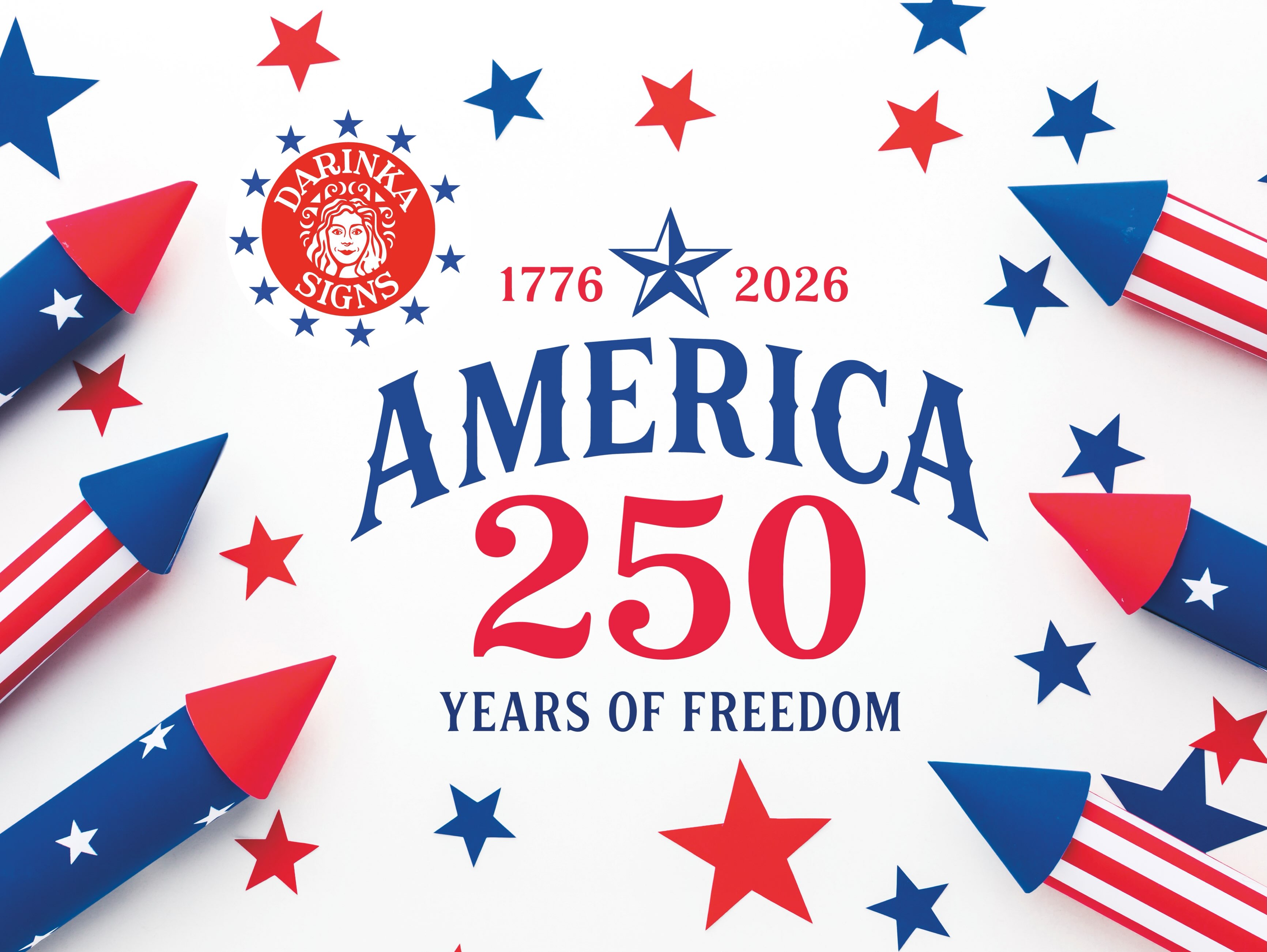 🇺🇸 1776 → 2026 | 250 Years of Freedom ✨
America was built by dreamers, makers, and people brave enough to create something from nothing.
As we celebrate America’s 250th birthday, we are also celebrating a new chapter for Darinka Signs ❤️🤍💙
After months of hard work, our shop got a fresh new look — more space, more creativity, and more room to bring your ideas to life.
As a small business, we are grateful to create, grow, and be a part of this amazing community.
Happy 4th of July! 🇺🇸🎆
Here’s to freedom, dreams, and everything we build together.
— Darinka Signs ✨