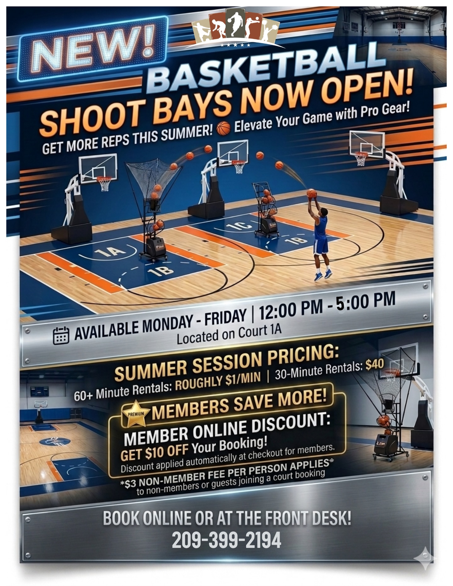 Level up your game this summer! 🏀🔥
Our brand-new Basketball Shoot Bays are officially OPEN on Court 1A! If you want to get serious reps in and perfect your shot, this is your sign.
👉 What you get: Your own dedicated hoop + a professional Dr. Dish Shooting Machine to maximize your training.
⚡ The Details:
When: Monday – Friday | 12:00 PM – 5:00 PM
Pricing: $40 for 30 mins | ~$1 a minute for 60+ min sessions
Member Perk: Book online to claim an instant $10 discount!
Drop a 🎒 if you’re pulling up this week.
📲 Click the link in our bio to lock in your session, or sign up right at the front desk!
#basketballtraining #drdishbasketball #hooplife #summergrind #basketballdrills