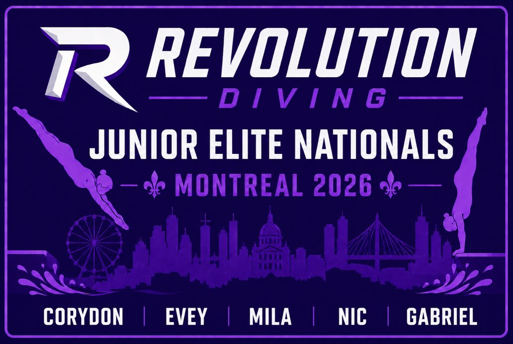 Watch our divers compete live this Thurs-Sun at the Jr. Elite Nationals in Montreal.
There will be a live video link through integratedsports.net.
Revolution has 5 divers attending this event. Womens’s A-Corydon and Evey. Women’s B-Mila, Men’s B Nic and Gabriel. All divers are competing 1M, 3M, and Platform.
https:// www.integratedsports.net/diving/live/schedule.aspx
Times are EST.
@divemanitoba
@sserbik