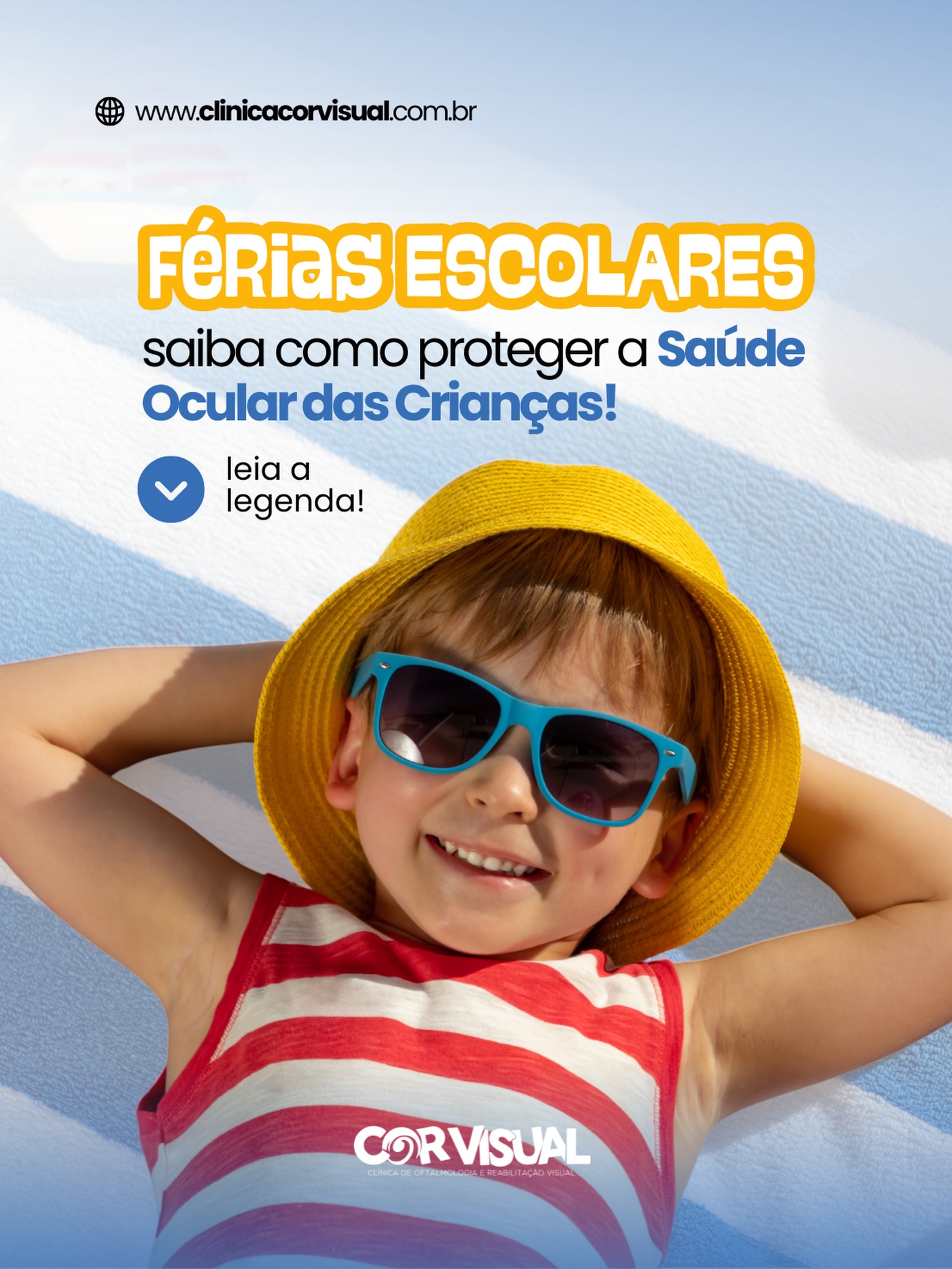 As férias escolares chegaram e, com elas, aumentam as brincadeiras, o tempo em frente às telas e as atividades ao ar livre. Esse é o momento ideal para reforçar os cuidados com a saúde ocular das crianças. ☀️🎒
👁️ Como proteger a visão dos pequenos durante as férias?
✅ Controle o tempo de telas: faça pausas frequentes e incentive brincadeiras longe de celulares, tablets e computadores.
🕶️ Use óculos com proteção UV: a exposição ao sol sem proteção pode causar danos aos olhos das crianças.
💧 Mantenha a hidratação: beber água e, quando necessário, utilizar lubrificantes oculares indicados pelo oftalmologista ajudam a evitar o ressecamento ocular.
🥕 Invista em uma alimentação saudável: alimentos ricos em vitaminas A, C, E e ômega-3 contribuem para o desenvolvimento e a saúde dos olhos.
⚽ Atenção às brincadeiras: evite objetos pontiagudos e tenha cuidado com brinquedos que possam causar traumas oculares.
📋 Aproveite as férias para fazer o exame oftalmológico: muitas alterações na visão passam despercebidas e podem interferir no aprendizado e na qualidade de vida da criança.
👨⚕️ As férias também são uma excelente oportunidade para colocar o acompanhamento oftalmológico em dia! Agende uma consulta aqui na Clínica Cor Visual e garanta que seu filho aproveite esse período com uma visão saudável e protegida. 💙
📞 (83) 3322.3590 / (83) 3063.3590
📲 WhatsApp (83) 99612.0813
-
Marketing e Produção Audiovisual: @Kactus.Agencia 🌵
#CampinaGrande #OftalmologistaCampinaGrande #FeriasEscolares #Oftalmologista #ClinicaCorVisual