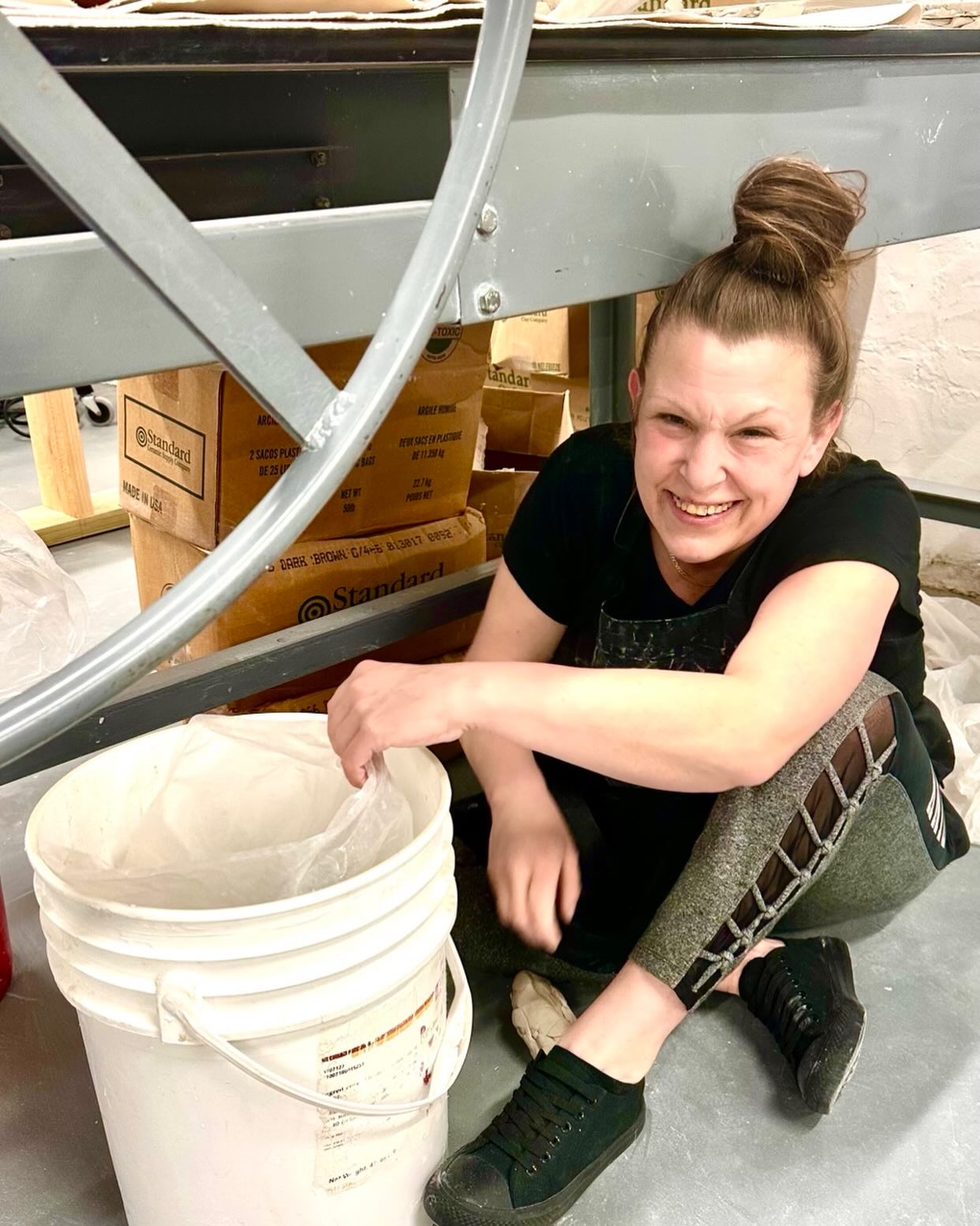 Teamwork! Taking a moment to recycle some clay! We are all in this together! Thanks M!
#njnonprofit #womensupportingwomen #handmadeceramics #womenempowerment