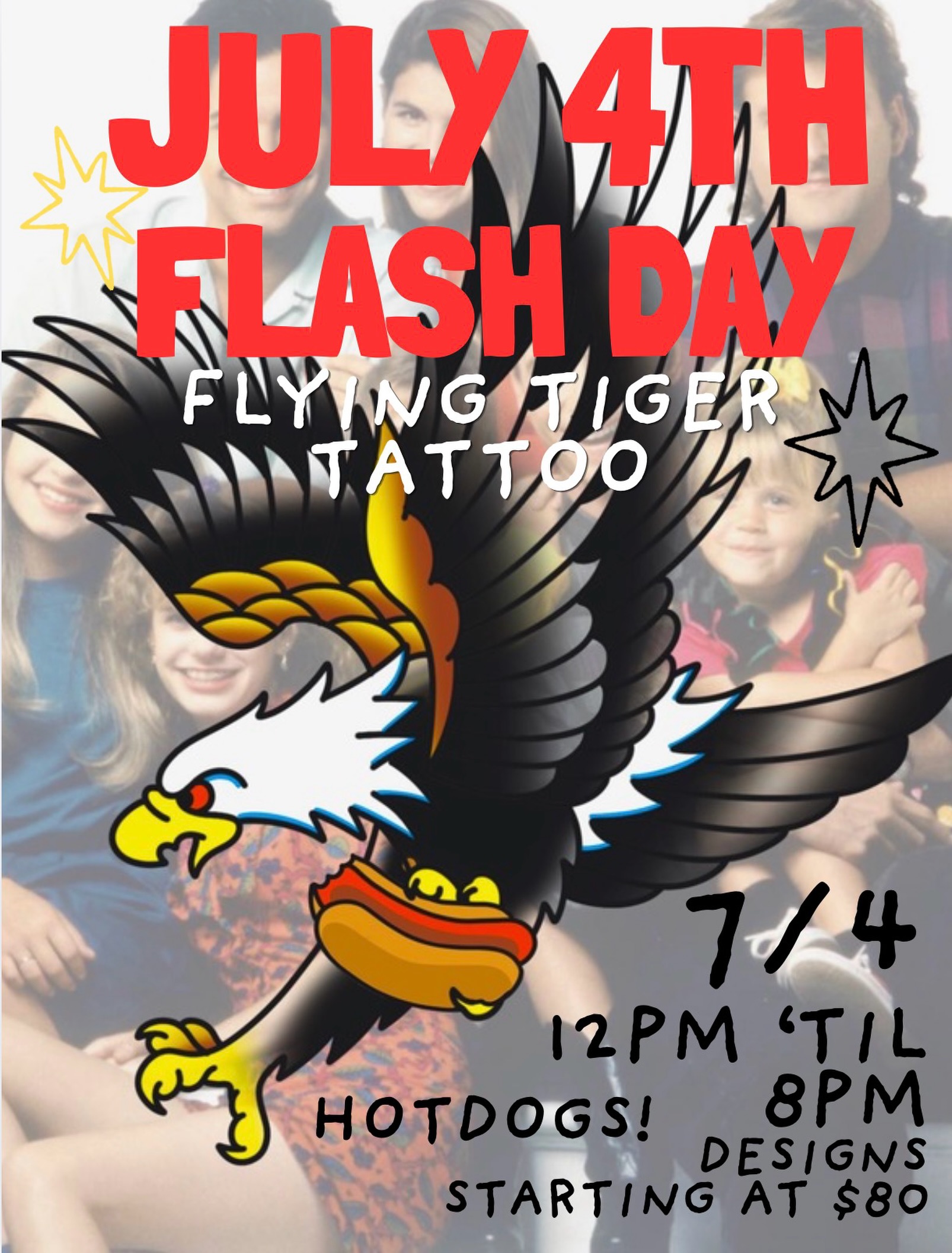 🇺🇸🌭 RED, WHITE & TATTOO! 🌭🇺🇸
Trade the fireworks for fresh ink this Friday, July 4th! We’re celebrating with a full day of flash tattoos, good vibes, and free hot dogs.
✨ Flash designs starting at $80
🌭 Hot dogs on us (while they last!)
🎨 Flash by our participating artists
🚶 Walk-ins welcome- first come, first served!
Grab your crew, pick your favorite design, and let’s celebrate with some new tattoos! ❤️🤍💙
POSTER BY @yamyatts
•
•
•
•
•
•
#July4th #FourthOfJuly #FlashDay #FlashTattoo #WalkInTattoo AustinTattoo AustinTattooShop ATXEvents ThingsToDoInAustin TattooShop TattooLife TattooArtist SupportLocal AustinTX InkLife TattooCommunity GetTattooed WeekendPlans KeepAustinWeird