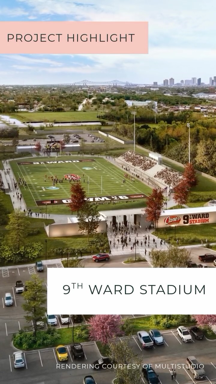 We’re honored to be part of the legacy of community-driven projects in the 9th Ward and excited to help bring a space to life where students can learn, play, compete, and make memories for years to come.
As civil and structural engineers for the @raisingcanes 9th Ward Stadium at @lcmchealth Health Field, we cleared a few hurdles to put together a winning design for the community!
Projects like this remind us that the real success isn’t just what gets built—it’s the impact it has on the people who use it every day. We can’t wait to see the next generation of student-athletes take the field and run with it.
Architects: @williamsarchitects and @multistudio .
Renderings: @multistudio
Landscape Architect: Design Jones
MEP: YKH Consulting