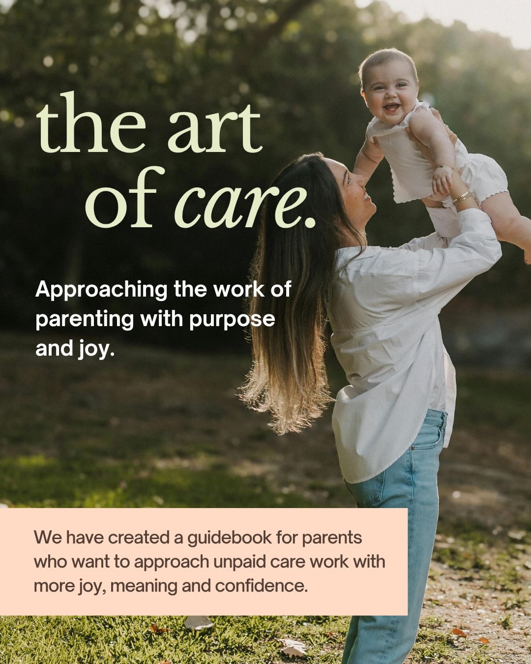 Exciting news!! We have released our Art of Care digital book on our website.
This is the book I wish I had when I was a new parent. It took me about 2 years of parenting to believe and behave like my care work was “a real job”, and not just like a lovely but brief departure from my actual career.
This mindset shift changed everything for me.
I adapted paid work concepts to apply to my care work. What were my parenting goals? What systems did I need for the days and weeks to flow nicely? What tools and equipment did I need?
I was more intentional about my daily and weekly rhythms with the kids. I stopped feeling guilty about buying stuff that I actually needed for my job of caring for small kids (eg activewear, good sneakers, massive beach bag etc). I was clear about my values and how I could put these into practice (eg lots of outdoor play time for the kids).
This mindset shift helped give me validation and a strong sense of purpose.
100% of proceeds from The Art of Care go to Parents Work Collective. We are grateful for your support and we hope you find some gems in here to help bring you more joy and purpose in your care work, too.
Link in bio.