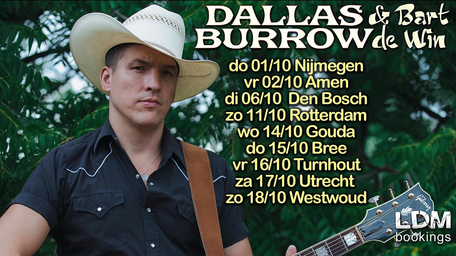 🌎 Very excited to announce my return to Europe this Fall! I am eternally grateful and a bit Gobsmacked by the fact that I was introduced to my new European booking agent @ldmbookings by my hero and friend @thefredeaglesmithshow 🤯 I’ll be joined on these shows by the great Dutch pianist and accordionist @bartdewin who I first met at @theredbirdnbtx when he was playing with another friend and hero of mine @walt_wilkins 🤩 Life is pretty amazing, 🙏🏼 and I am grateful. See y’all across the pond in October 🍁
European Tour:
10/1/26 - Nijmegen -
@thiemeloods
10/2/26 - Amen -
@cafe_de_amer
10/6/26 - Den Bosch -
@theblueroomsessionsdenbosch
10/11/26 - Rotterdam -
@walhalla.theatre
10/14/26 - Gouda -
@gouwekerk
10/15/26 - Bree -
@dezeepziederij
10/16/26 - Turnhout -
@dewarandewetteren
10/17/26 - Utrecht -
Ramblin’ Roots
10/18/26 - Westwoud - @de_schalm_westwoud
Get tickets at www.dallasburrow.com
@40belowrecords @deviousplanet @angela_backstrom
📸: @melissapaynephotography