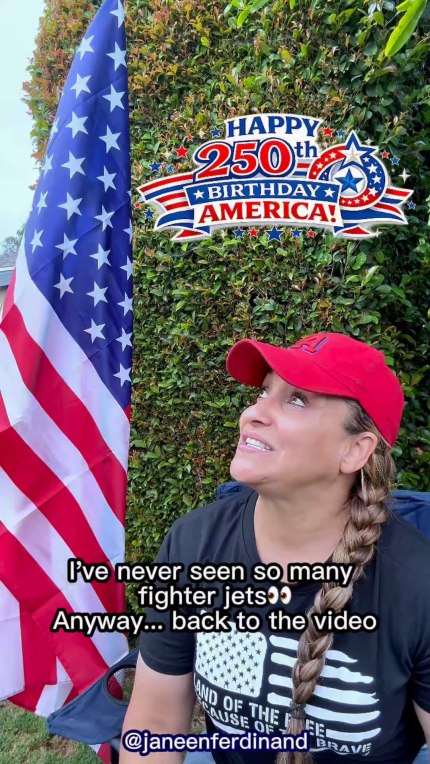 I was singing “God Bless America”… and in that exact moment, four fighter jets flew right over my head. 🇺🇸🥹 I couldn’t have planned that if I tried. It was one of those moments that stops you in your tracks and reminds you that freedom isn’t free—and neither is the peace we get to enjoy because brave men and women fight for it. ❤️🤍💙 Psalm 33:12
#GodBlessAmerica #FreedomIsNotFree #Flyover #America250 #FourthOfJuly