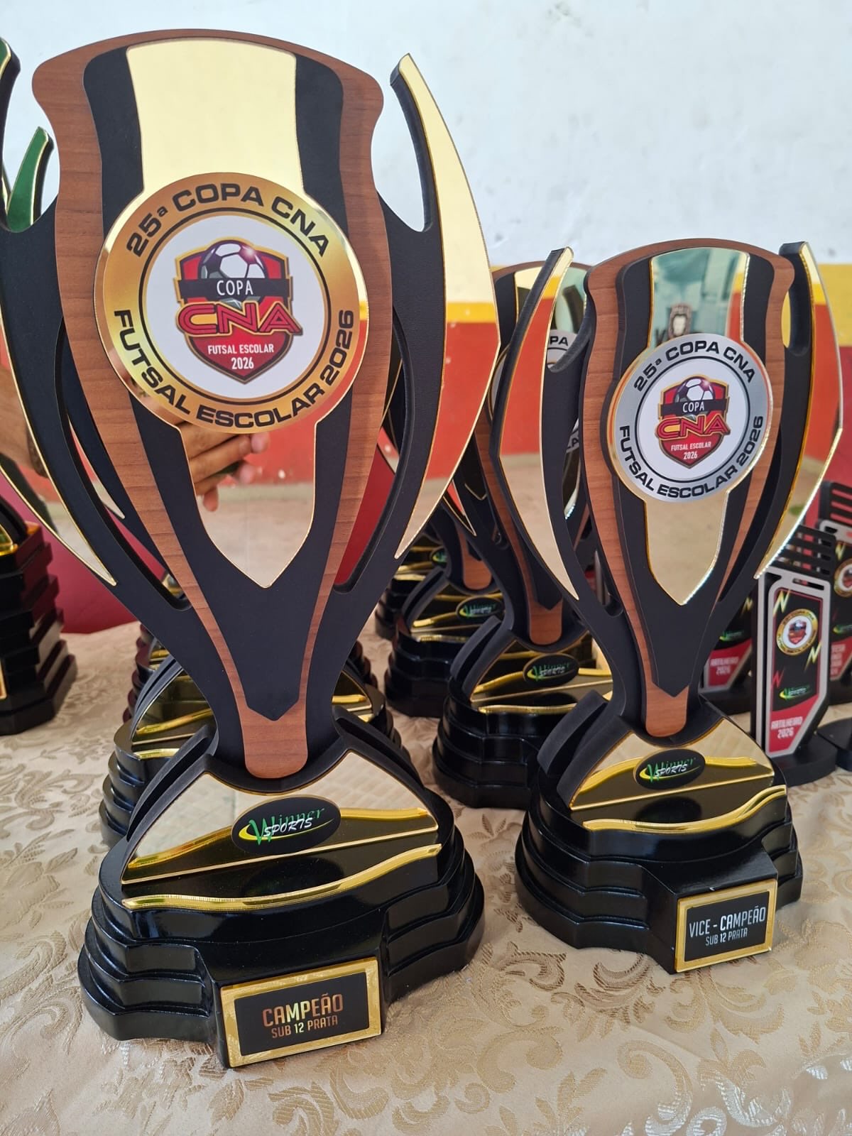 🏆 Confira o Quadro de Honra da Copa CNA de Futsal Escolar 2026
A edição de 2026 foi um verdadeiro sucesso!
📚 23 colégios e escolas participaram da competição, reunindo 63 equipes,distribuídas em 9 categorias
⚽ Ao todo, foram 431 gols marcados em 115 jogos, com uma média de 3,75 gols por partida
🔥 A categoria com o maior número de gols foi a Sub-12 Prata, com 90 gols
🥅 O Colégio do Carmo @oficialcarmo foi o maior goleador da competição, com 89 gols
🎯 O artilheiro da Copa foi Otávio Lori Barros, da equipe Sub-10/11 do Colégio Universitas @colegiouniversitas , que balançou as redes 13 vezes
👏 Também tivemos 33 gols marcados nas 7 decisões por pênaltis realizadas durante a competição
⚽️⚽️ Gols por categoria:
• Sub-07 Prata – 20 gols
• Sub-08 Prata – 23 gols
• Sub-09 Prata – 52 gols
• Sub-10 Prata – 45 gols
• Sub-11 Prata – 68 gols
• Sub-12 Prata – 90 gols
• Sub-14 Prata – 71 gols
• Sub-12 Livre – 43 gols
• Sub-15 Feminino – 19 gols
Gols por colégio/escola:
🥇 Colégio do Carmo – 89 gols
🥈 Colégio Universitas – 59 gols
🥉 Jean Piaget – 49 gols
• Novo Tempo – 45 gols
• Don Domênico – 38 gols
• Pitágoras – 24 gols
• Objetivo Santos – 22 gols
• Santa Cecília – 21 gols
• Átrio – 16 gols
• Ecologia – 15 gols
• Monteiro Lobato – 9 gols
• Objetivo Cubatão – 8 gols
• Galileu Júnior – 7 gols
• Maria do Rosário – 6 gols
• Ariano – 5 gols
• Celestin Freinet – 4 gols
• Escola Americana – 4 gols
• Modelo – 4 gols
• Verde Que Te Quero Verde – 3 gols
• Liceu São Paulo – 1 gol
• Recanto – 1 gol
• Vertex – 1 gol
• Notre Dame – 0 gol
👏 Parabéns a todos os atletas, comissões técnicas, escolas, familiares e torcedores que fizeram da Copa CNA de Futsal Escolar 2026 mais um grande espetáculo do esporte!