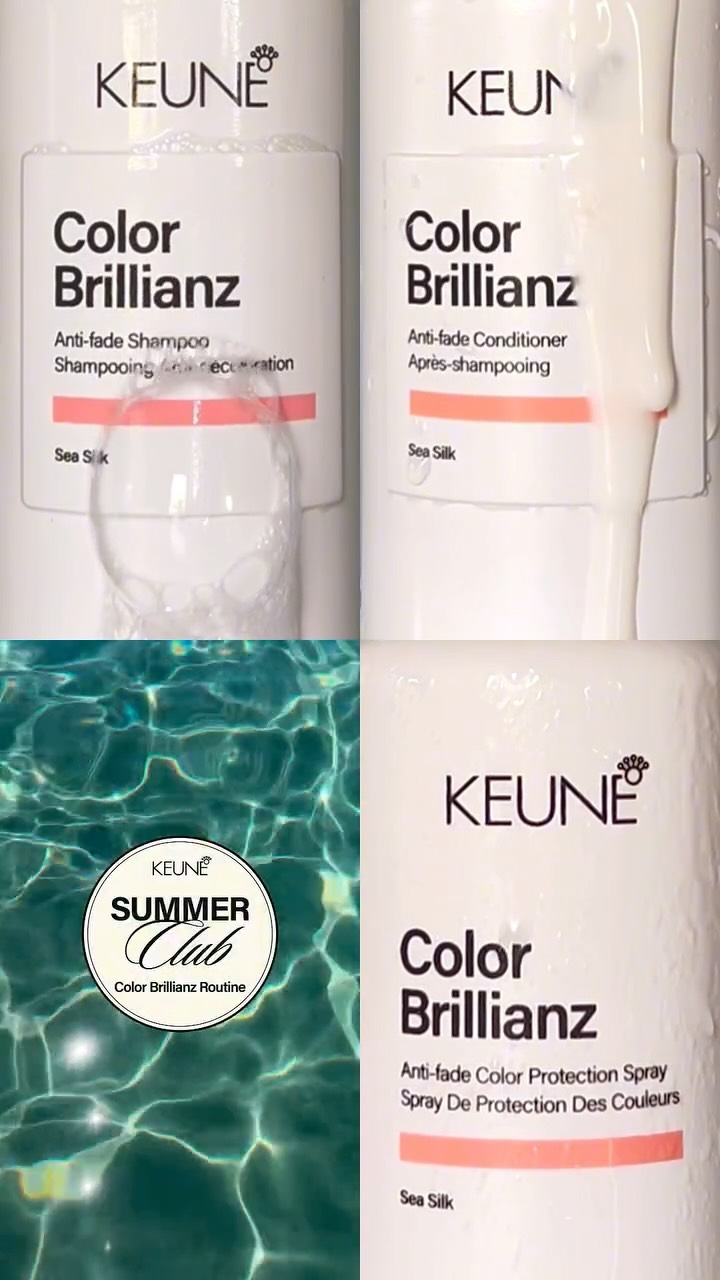 Keune Color Radiance è la routine perfetta per l’estate ✨ Tre semplici step che garantiscono idratazione, azione anti-sbiadimento del colore e protezione dai raggi UV ✨
#keunehaircosmetics #keuneitalia
#keunesummerclub #summerhair #haircareroutine