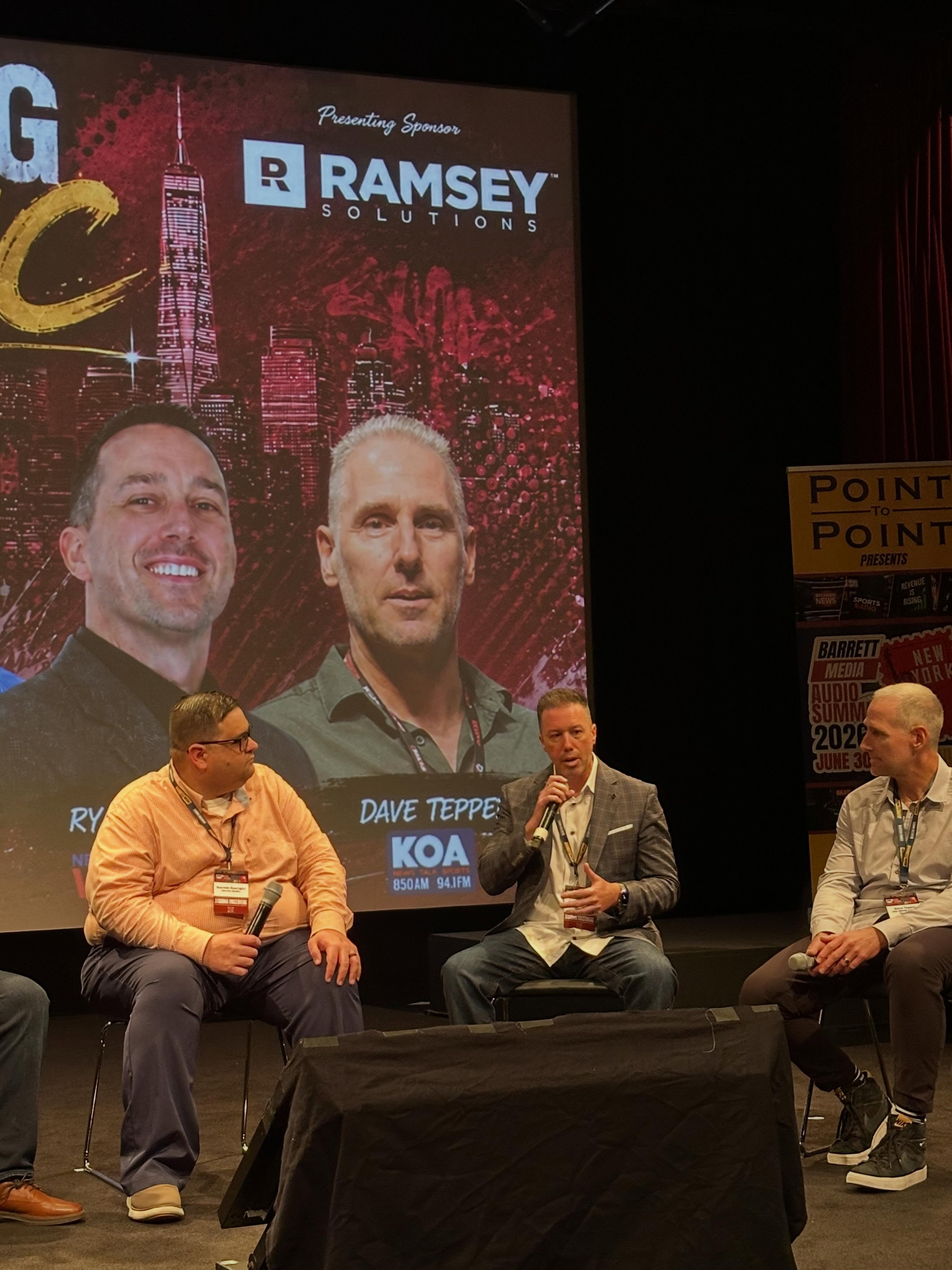 Big thanks to @barrettmedia_ for having me on a panel yesterday to discuss some of what goes into putting a show together everyday. Here’s an action shot of me trying to make some kind of a coherent point.