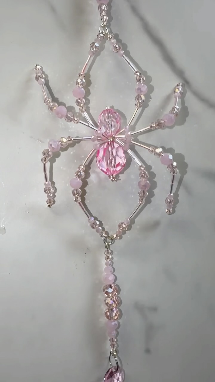 New hobby unlocked 🔓 @flynnsisterssupplyshop new bead collection is out now. Find the full tutorial on my YouTube channel now 💅 #beaded spider #crystal