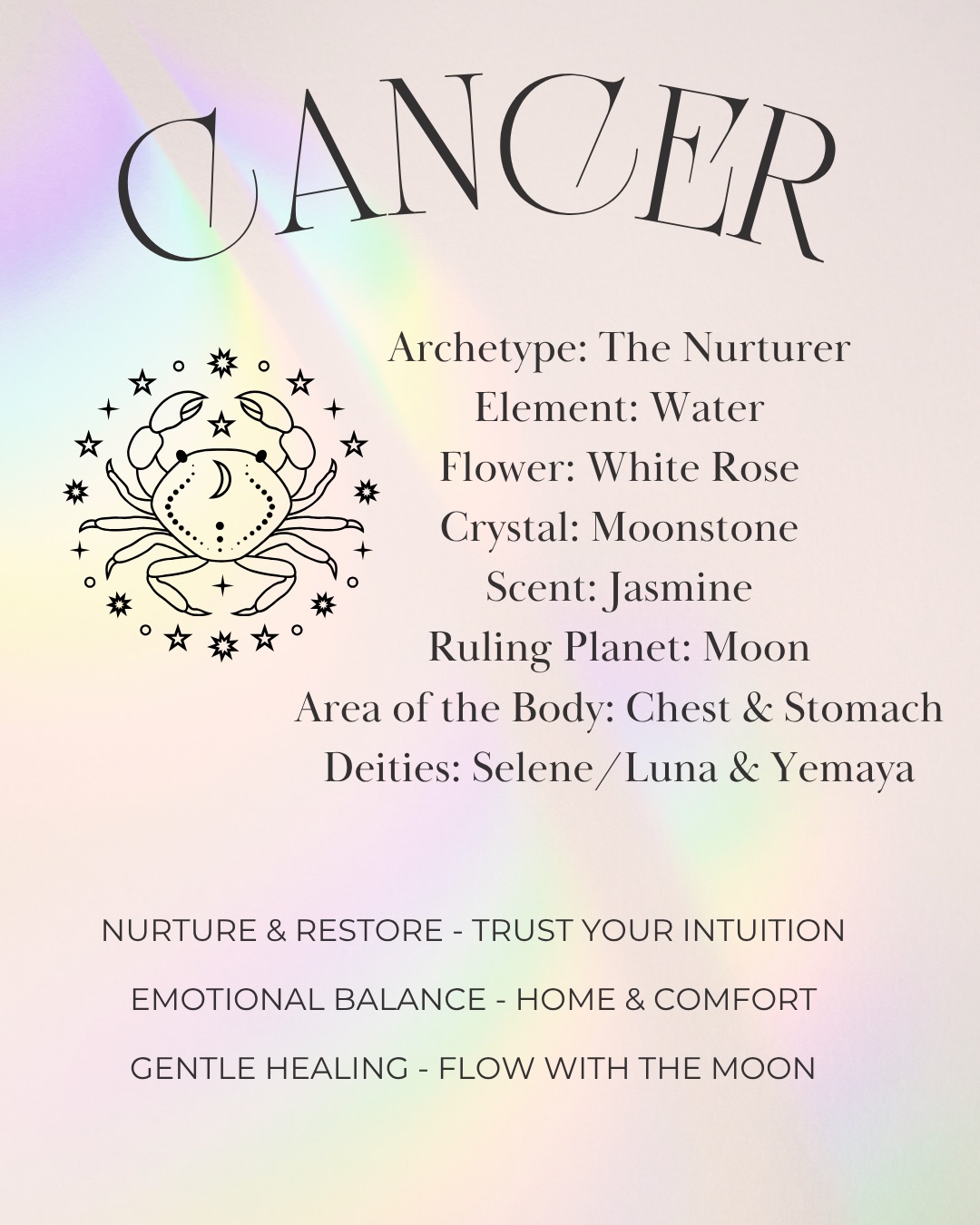 Cancer Season ♋︎
Ruled by the Moon this is a time to soften receive and come back home to your body
In astrology Cancer energy is deeply connected to the chest stomach and emotional center of the body areas where we often hold stress emotion and unspoken weight This is why massage during Cancer season feels especially restorative
Gentle intentional bodywork helps calm the nervous system release tension from the upper body and create space for deeper breathing and emotional grounding It is not about pushing through it is about allowing yourself to be held supported and cared for
Let this be your reminder rest is not something you earn It is something you return to
Cancer season is an invitation to slow down soften and reconnect with yourself 🌊