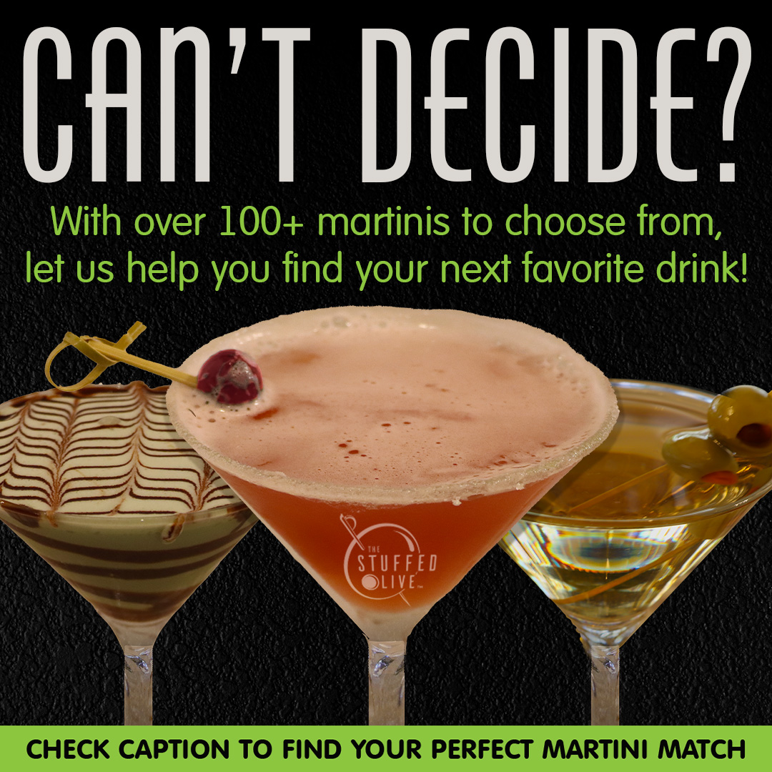 Mirror, mirror on the wall, what's the best martini of them all? ๐ธ At @thestuffedoliveomaha, there are over 100 martinis to choose from... so how do you make the right choice? Easy: Just take their new martini quiz to find your perfect match!
Take the quiz at the link in our bio!