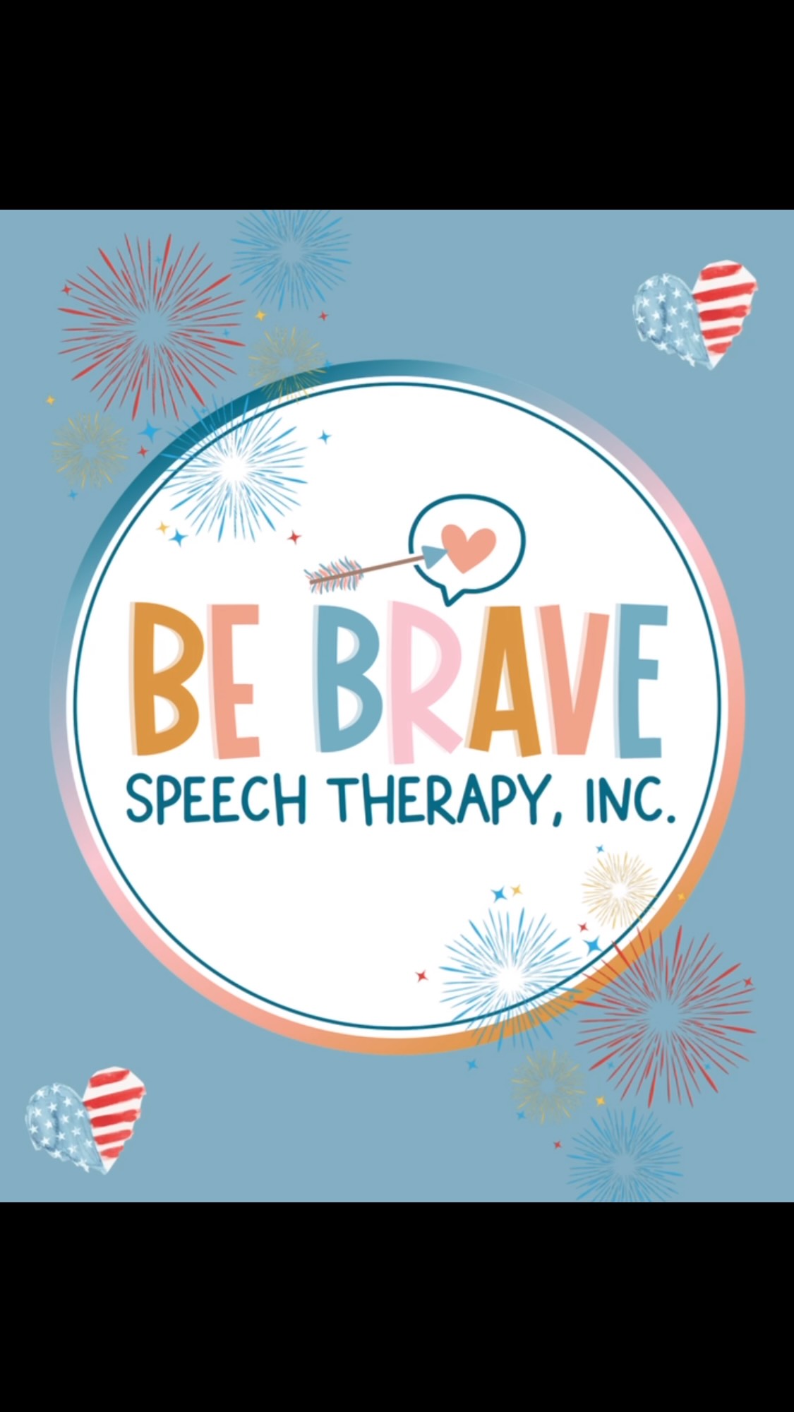 Happy Fourth of July from our BBST family to yours! Hope everyone enjoys a wonderful weekend celebrating with family and friends for America’s 250th! ❤️🤍💙🇺🇸🎉🎆#bebravespeechtherapy #fourthofjulyweekend #escondidocalifornia #escondidomoms #escondidokids