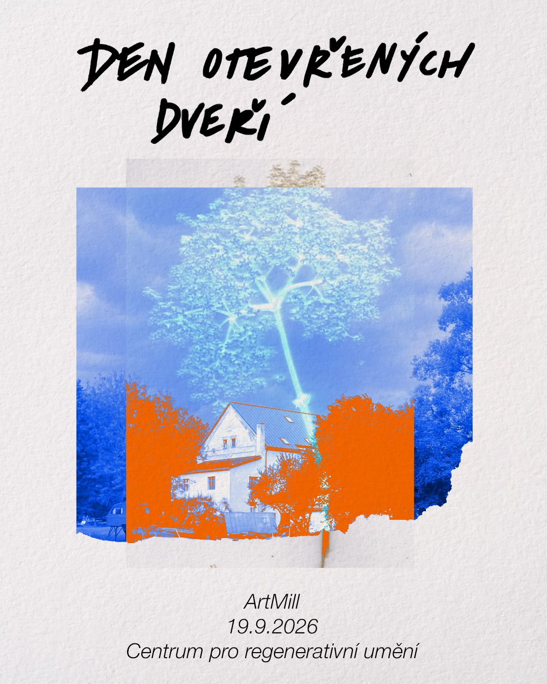Srdečně Vás zveme na náš Den otevřených dveří a křest projektu KlimaHouse.
Přijďte se podívat na výstavu, performance, otevřené ateliéry a komentované prohlídky historického mlýna a permakulturních zahrad. Těšíme se na Vás!
We would like to invite you to our Open Mill Day and the continuation of the KlimaHouse project.
Come see the exhibition, performance, open studios, and guided tours of the historic mill and permaculture gardens. We look forward to seeing you!
#regenerativeart #artcenter #denotevřenýchdveří