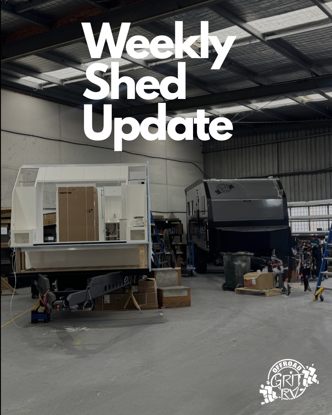 Another Week of Progress at Offroad Grit RV
Our team are the backbone and their hardwork is what makes this happen!
✅ One build is heading off to paint today and will be back next week for its final fit-off before delivery to its excited owners.
✅ Build 45 has had a huge week, going from a bare floor on Monday to walls up and cabinetry in.
✅ The panels have arrived for the Aussie Destination Unknown build, and the chassis is now off to galvanising.
✅ There's also a look at our upcoming demo van as it progresses. This one will be at the Ipswich caravan show!
👀 And for those with a keen eye, there may be a couple of easter eggs hidden throughout the video... some things we're not quite ready to talk about yet.
Which build are you most excited to see finished?
#OffroadGritRV #WakeUpSomewhereDifferent #BuiltForAdventure #AustralianMade #OffGridLiving #CaravanLife #WorkshopUpdate #ADU #CustomCaravans #OffroadCaravans