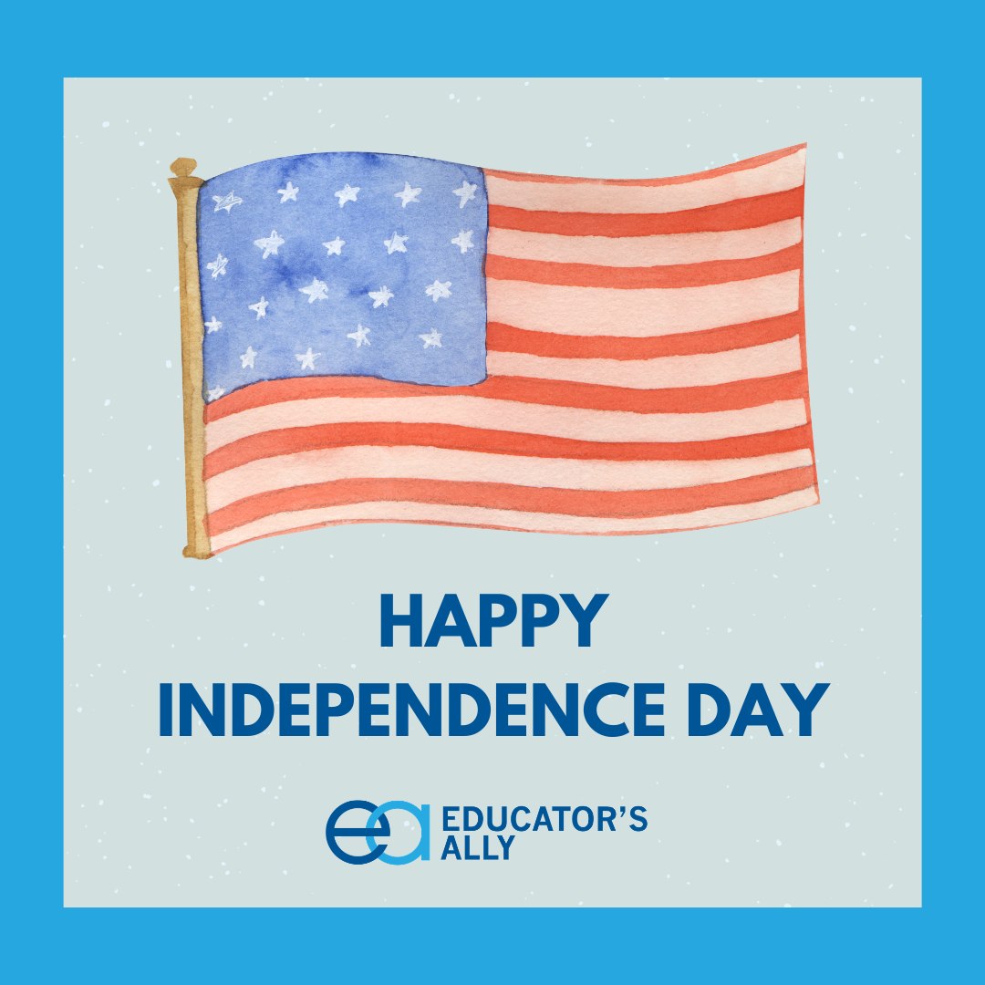 Happy Fourth of July from all of us at Educator's Ally! This weekend we're celebrating the educators who shape classrooms across the country and the schools lucky enough to have them. Wishing you a safe and restful holiday.
.
.
.
#independenceday #fourthofjuly #educatorsally