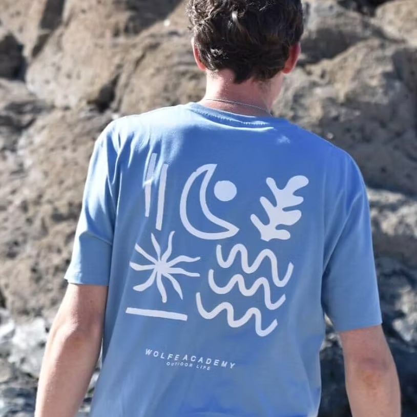 Fully Restocked! The Blue Night Swim Tee flew off the shelf as soon as summer strarted. It's this Summer's best seller and now fully restocked on our website and for this Sunday's @thefromeindependent