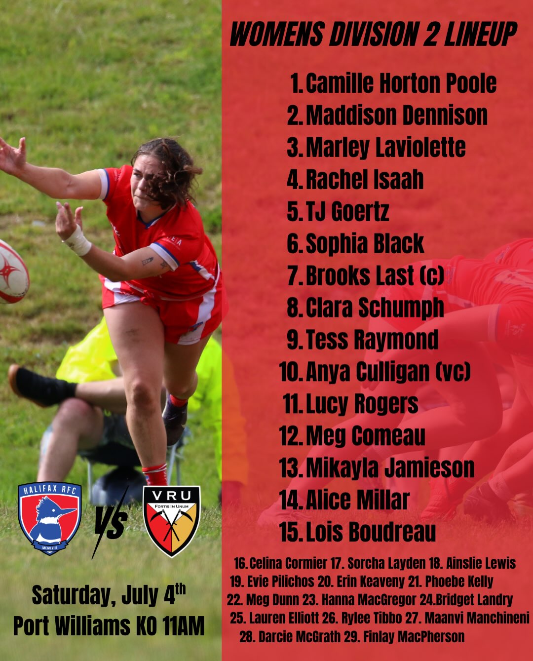 Big day in Port Williams as our senior teams take on @valleyrugbyunion