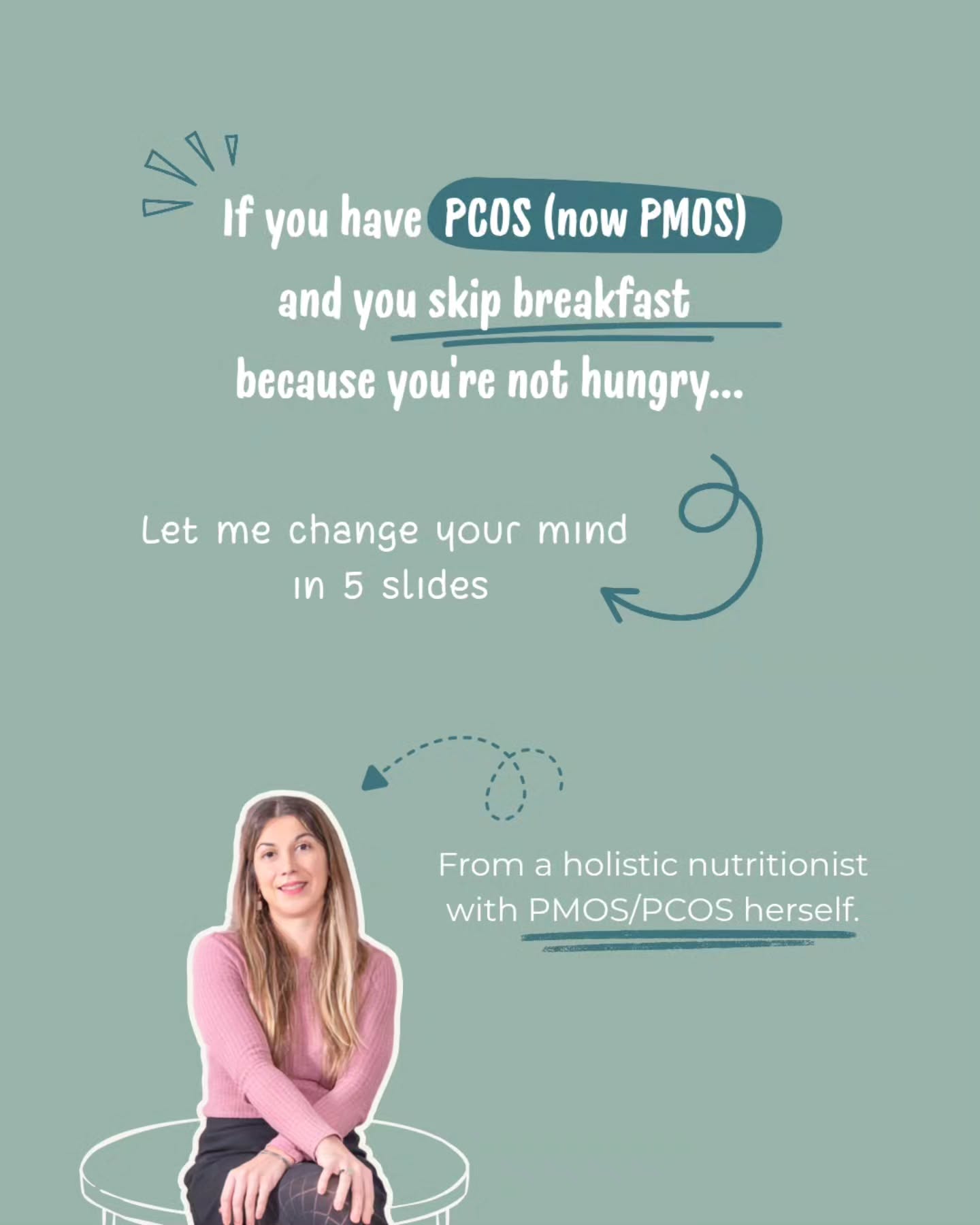If you skip breakfast because you're "just not hungry," this one's for you. 🥐
"I'm not a breakfast person" usually isn't a personality trait, it's a hormone problem. With PCOS (now PMOS), it's often a sign your cortisol rhythm is dysregulated.
You can start with a small breakfast, no need to force it. Something with protein, healthy fat, or fiber within 60 to 90 minutes of waking. Two weeks of that one change is enough to feel a real shift.
Swipe through for the why and the how 👉
If you want to know what else to adjust for what's actually driving your symptoms, comment DRIVER and I'll send you my free PMOS Symptom Driver Quiz. 💖
#PCOSSupport #PCOSLifestyle #HolisticNutrition
#WomensHealth #PCOSJourney